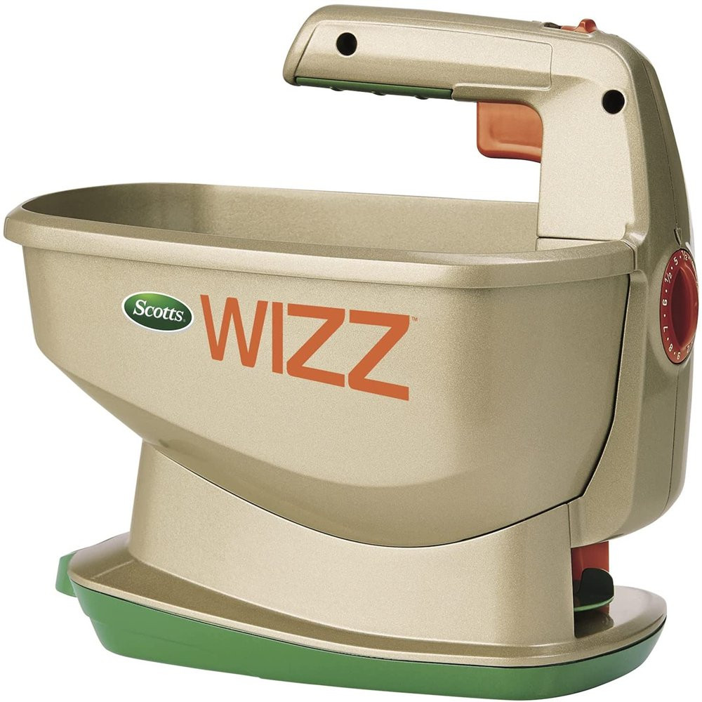 HANDHELD SEED SPREADER Battery Powered for Grass Seed Fertilizer Salt Ice Melt
