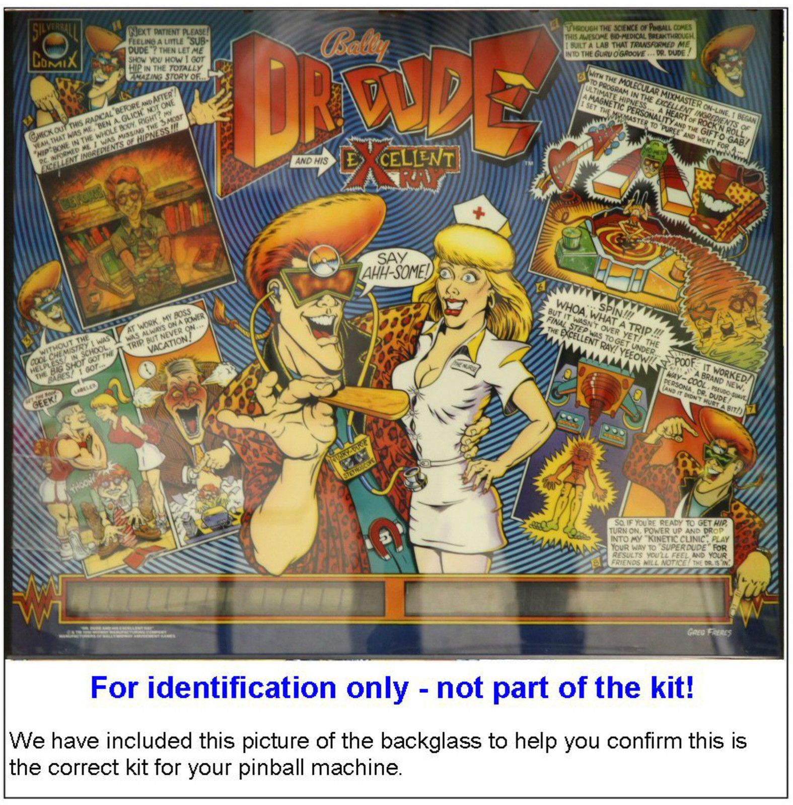 1990 Bally/Midway Dr. Dude Pinball Machine Rubber Ring Kit