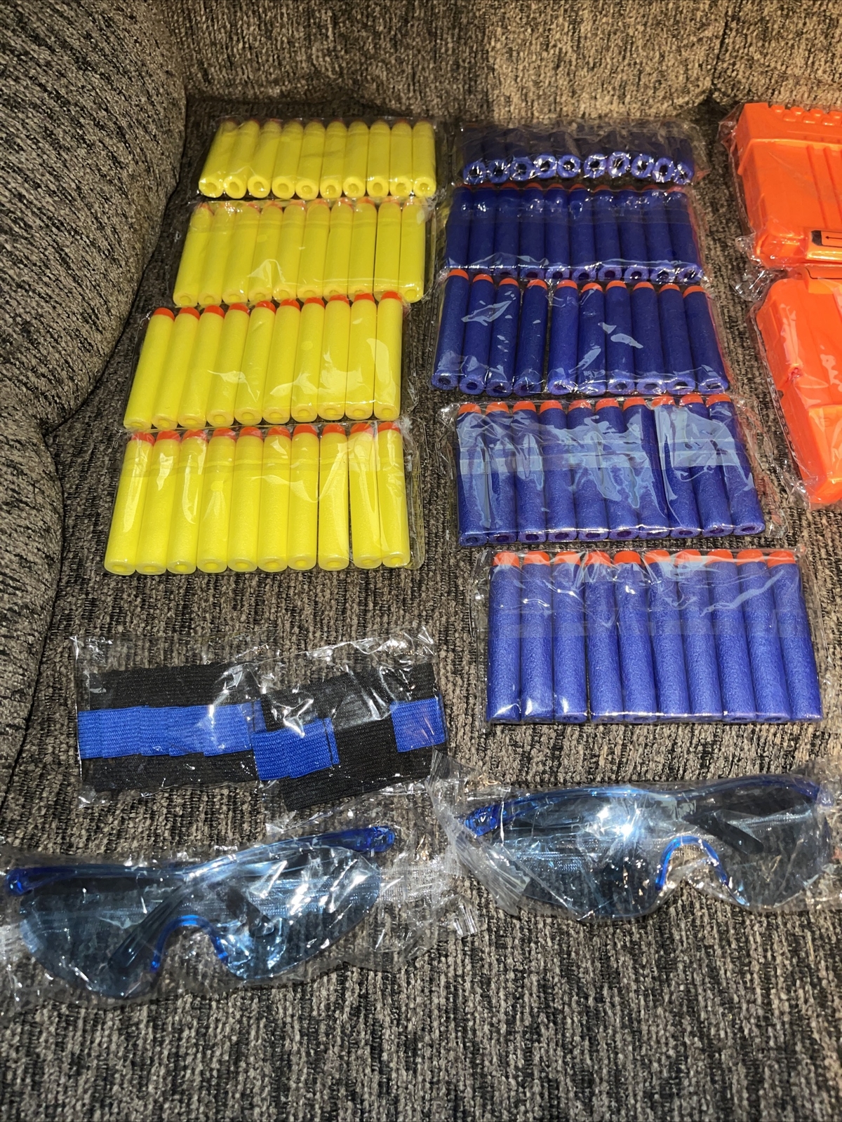Nerf accessories W/ Bullets, Clips, Glasses, Bullet Holders And Masks