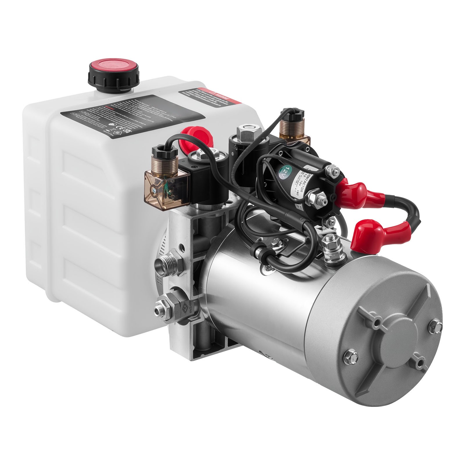 Uimoso 4 Quart DC 12V Double Acting Hydraulic Power Unit - White