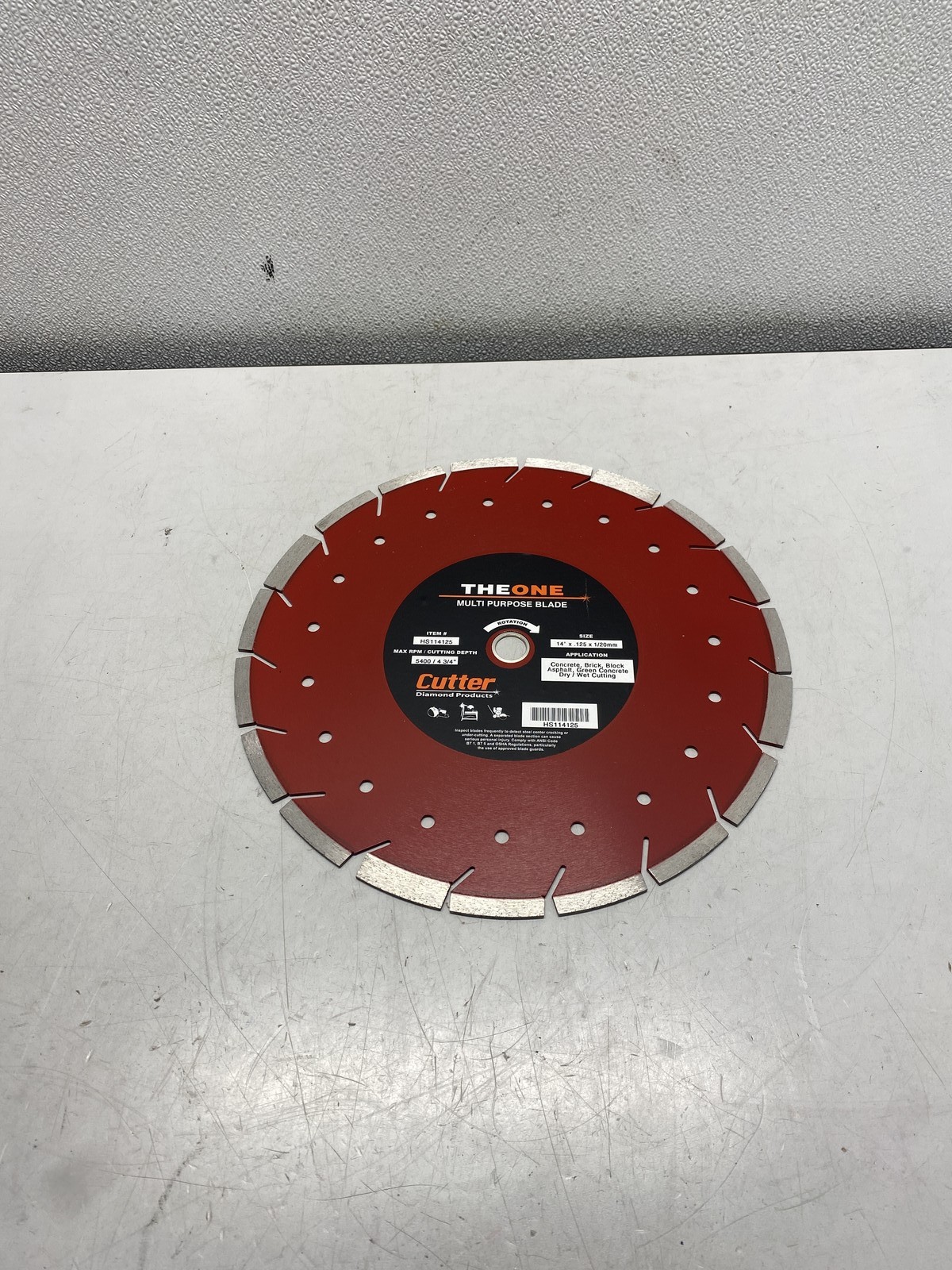 Cutter Diamond Products HS114125 The One 14 inch Multi Purpose Blade