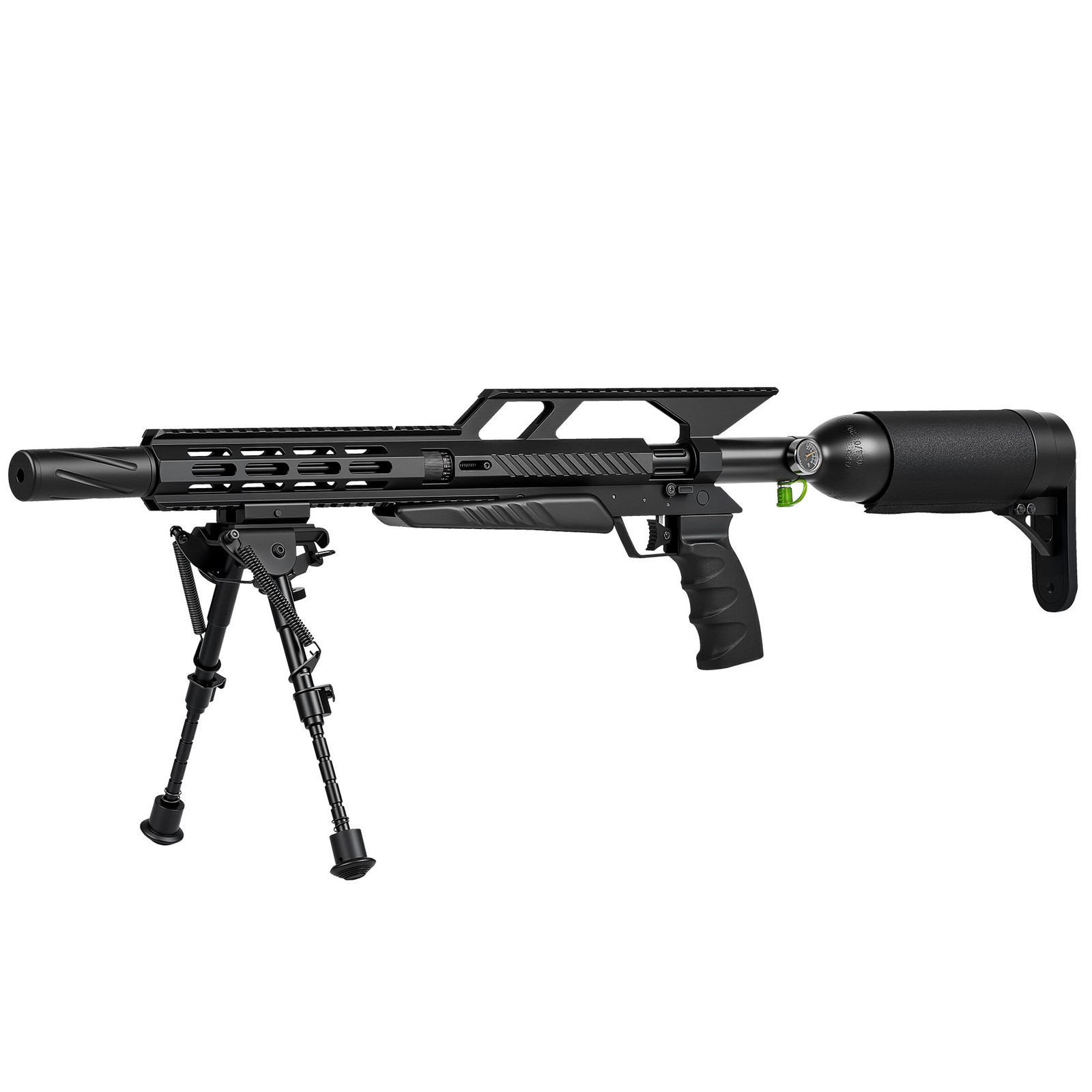 PINTY .22 PCP Pellet Air Rifle for Adult Single Shot Airgun with Tactical Bipod
