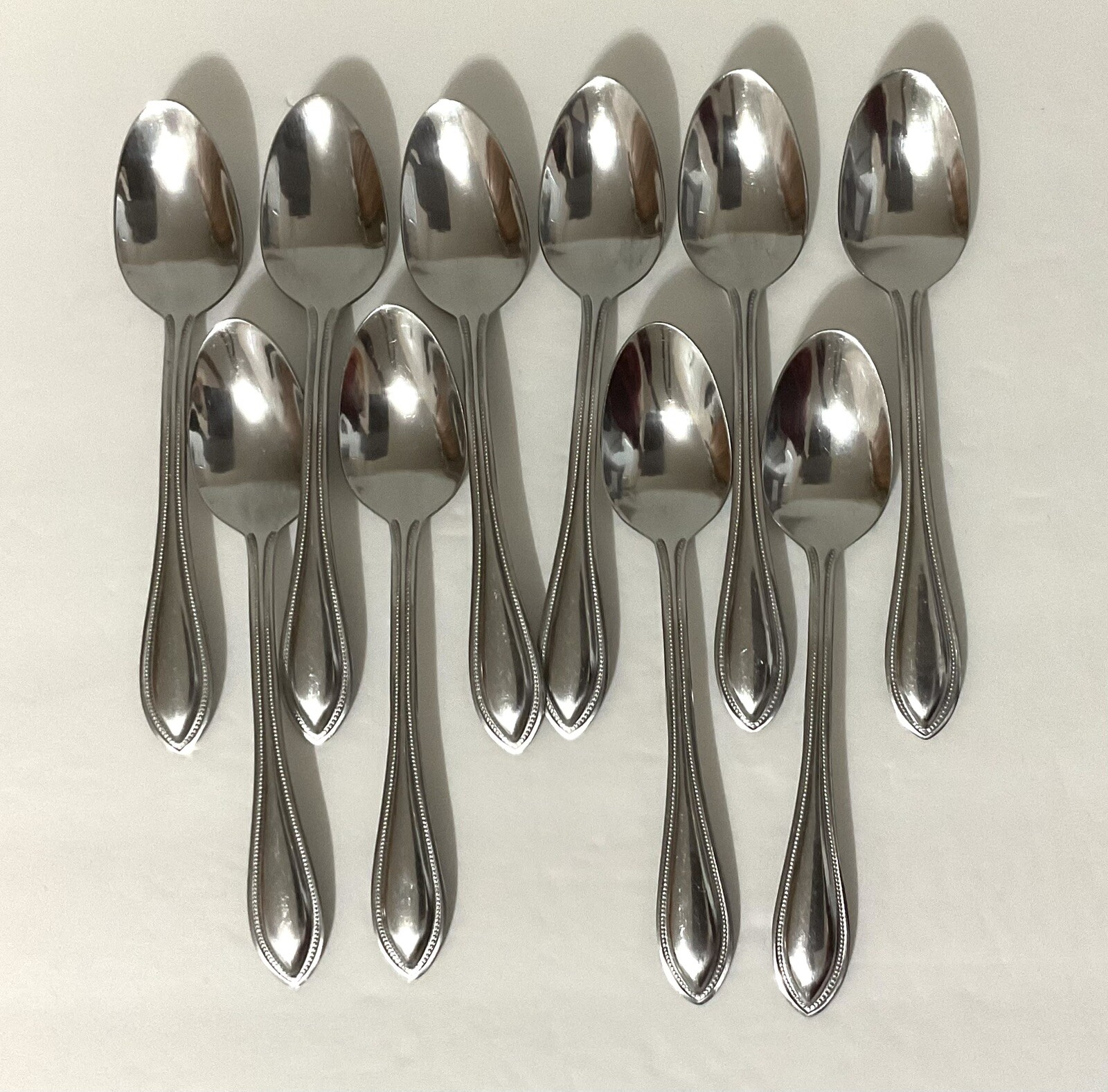Pfaltzgraff Everyday Flatware 66 pc Set 18/0 Stainless Steel Tiny Beads