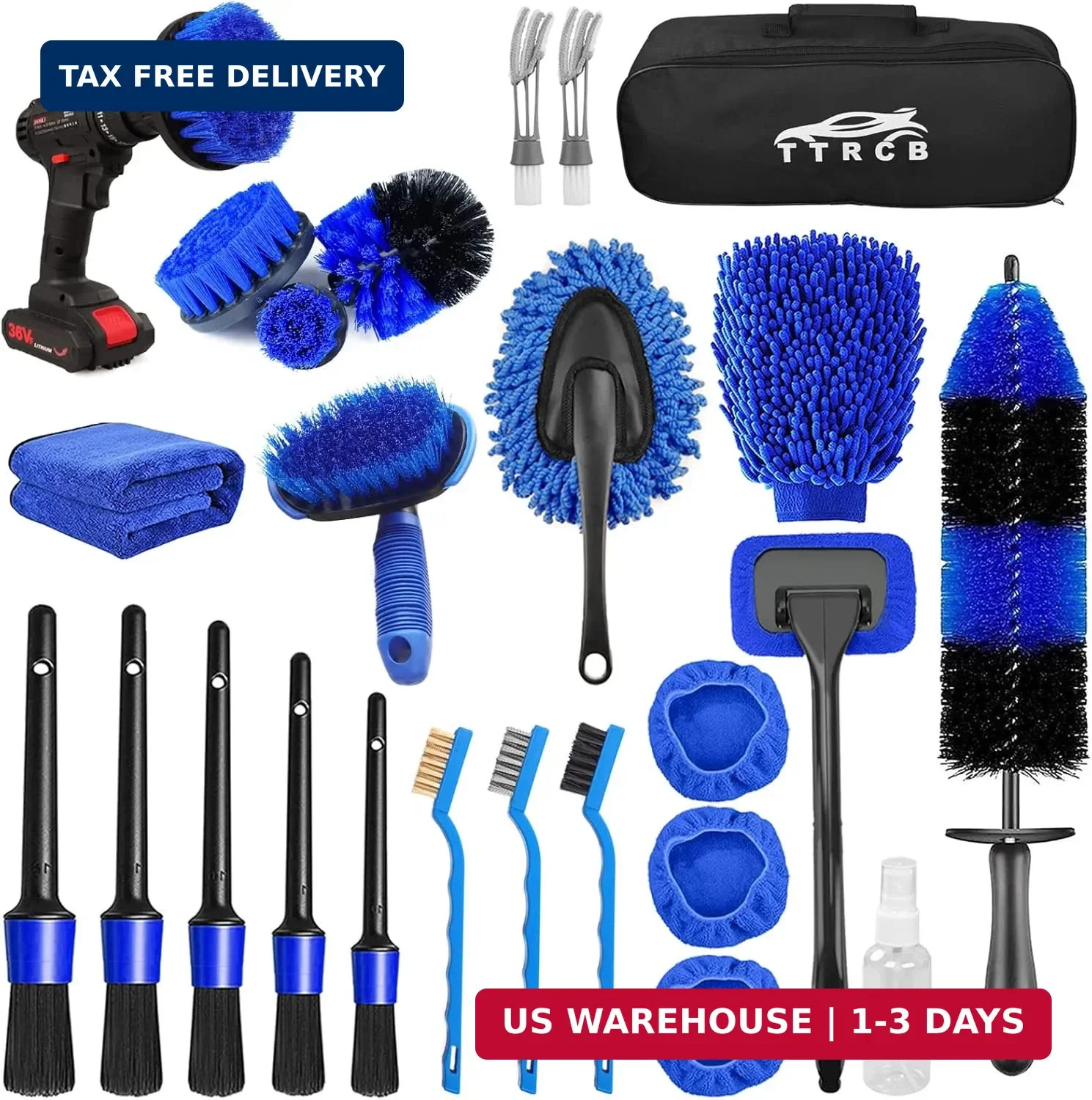 26Pcs Car Detailing Brush Set, Car Detailing Kit, Car Detailing Brushes, Car Cle