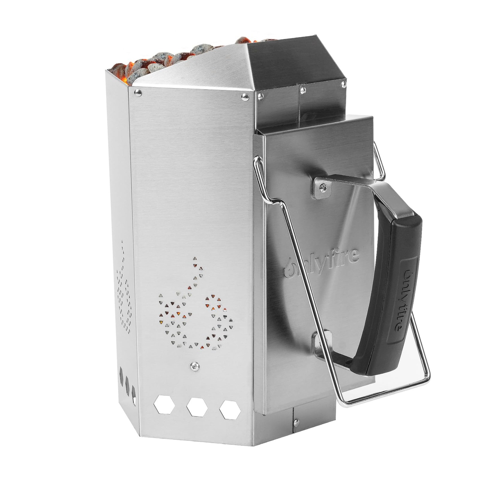 Charcoal Chimney Starter BBQ Chimney Starter for Charcoal Grill and Barbecues...