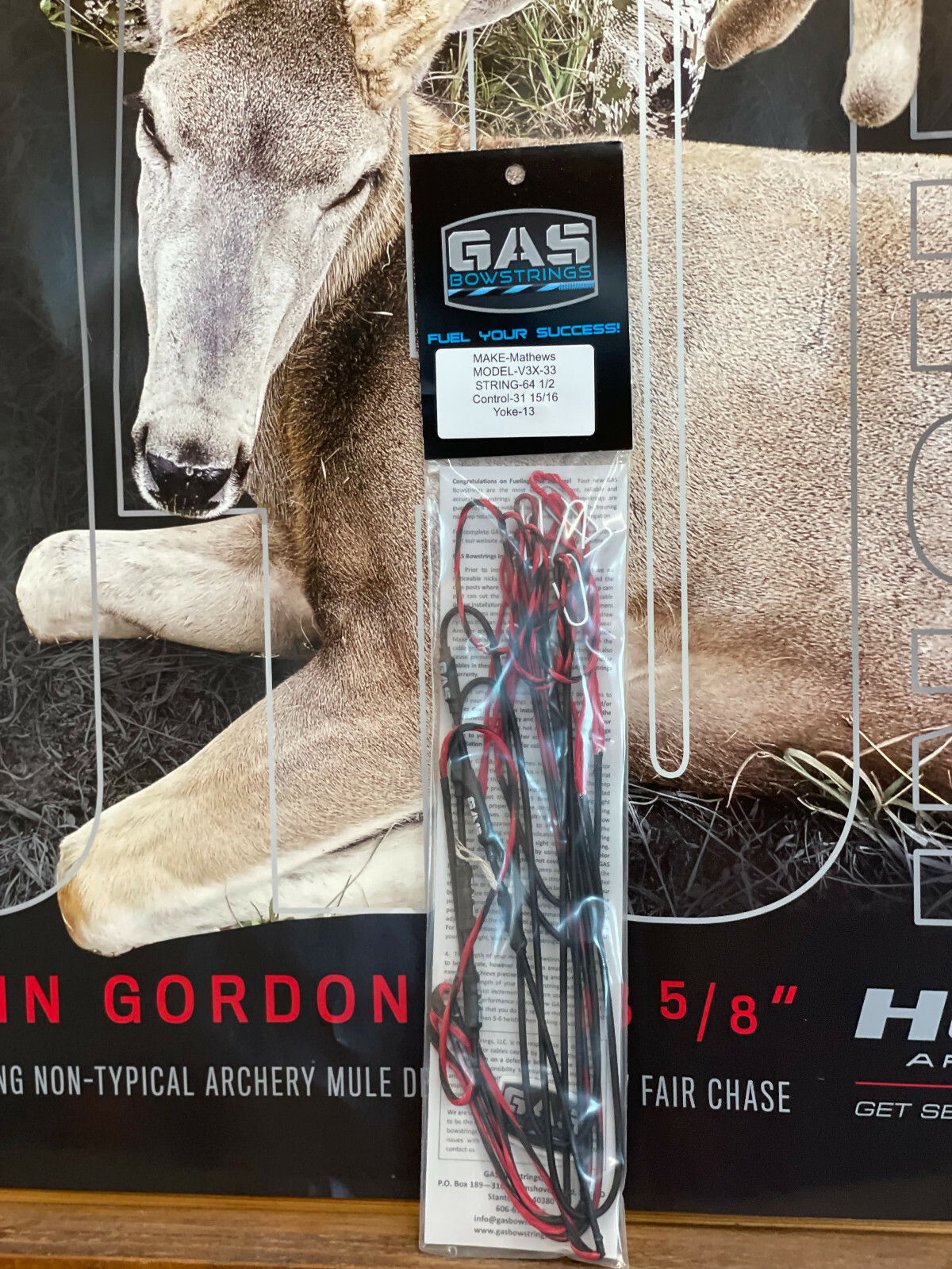 NEW Gas Bowstrings Mathews V3X 33 String And Cable Set PHASE 4 33 Red/Black High