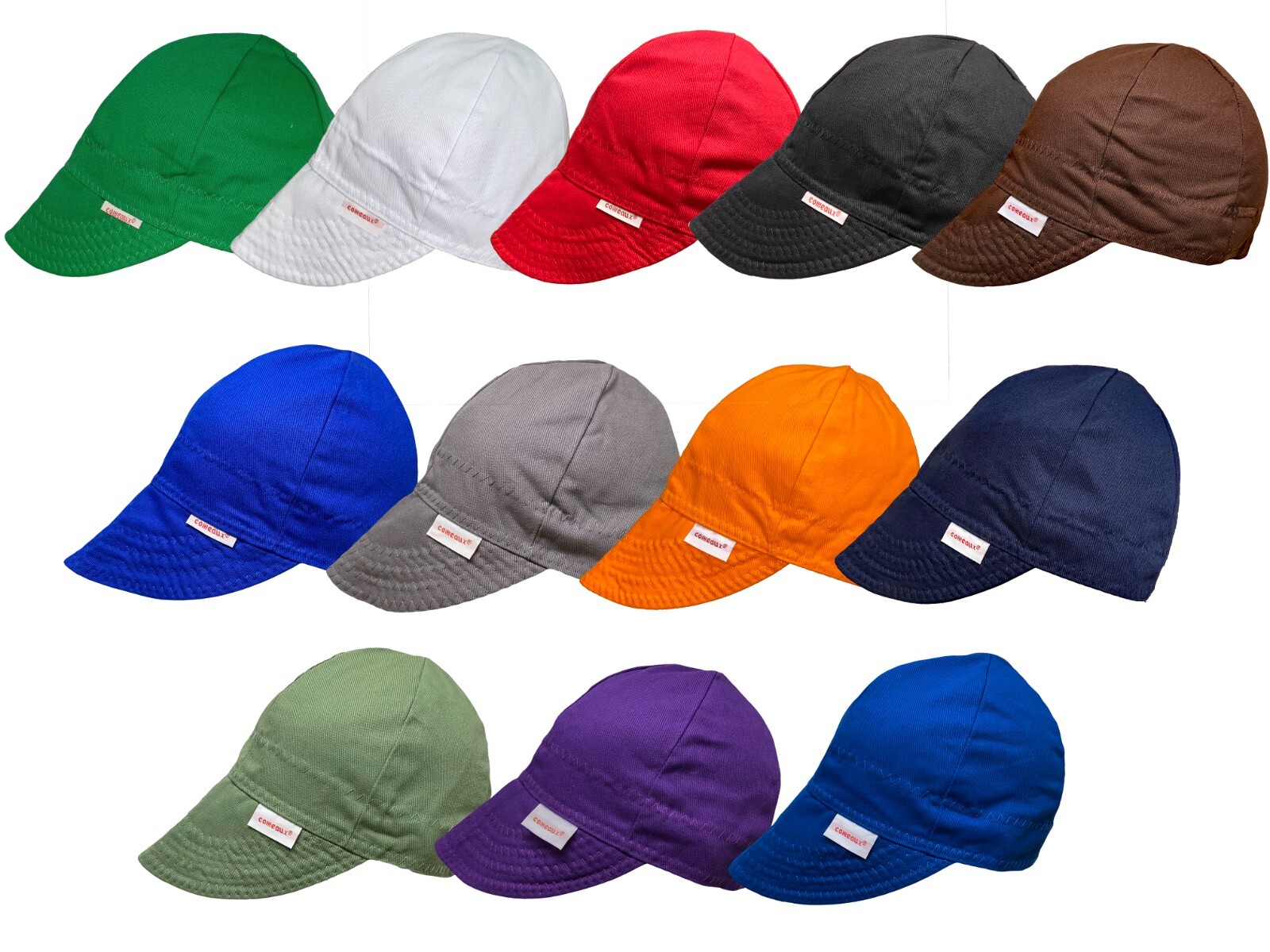 New 1 Comeaux Caps Welding Welders Hat Solid color Reversible Black Red Grey ect