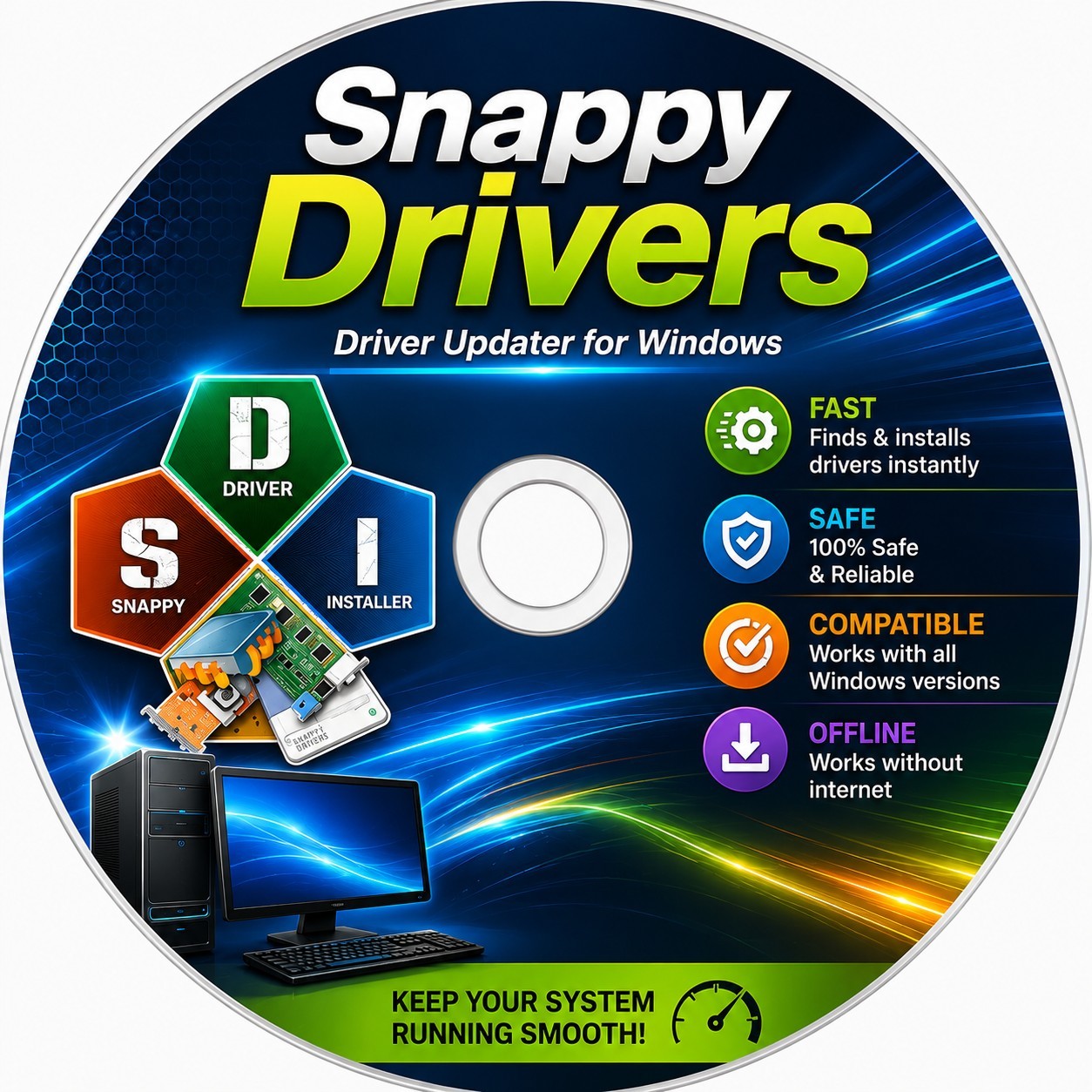 Snappy Drivers 2022 DVD Install Update Any Drivers on PC DVD 4 Gb of Drivers