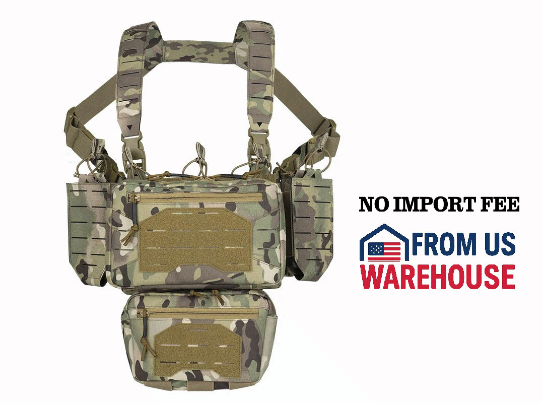 Rapid Assault Tactical Molle Chest Rig, Color - Camouflage, adjustable