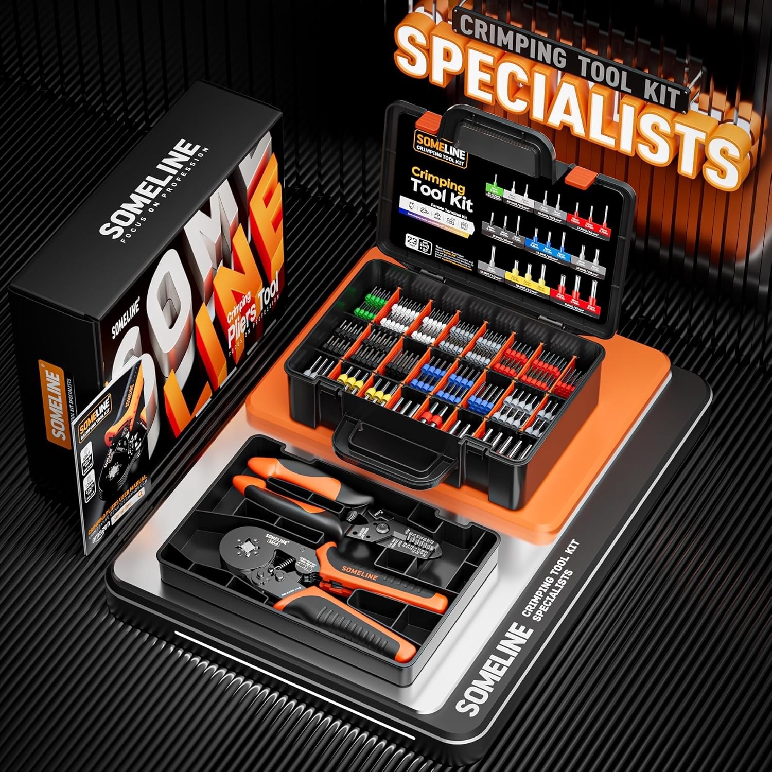 Professional Ferrule Crimping Tool Set - 23 Wire Sizes & Dual Functionality
