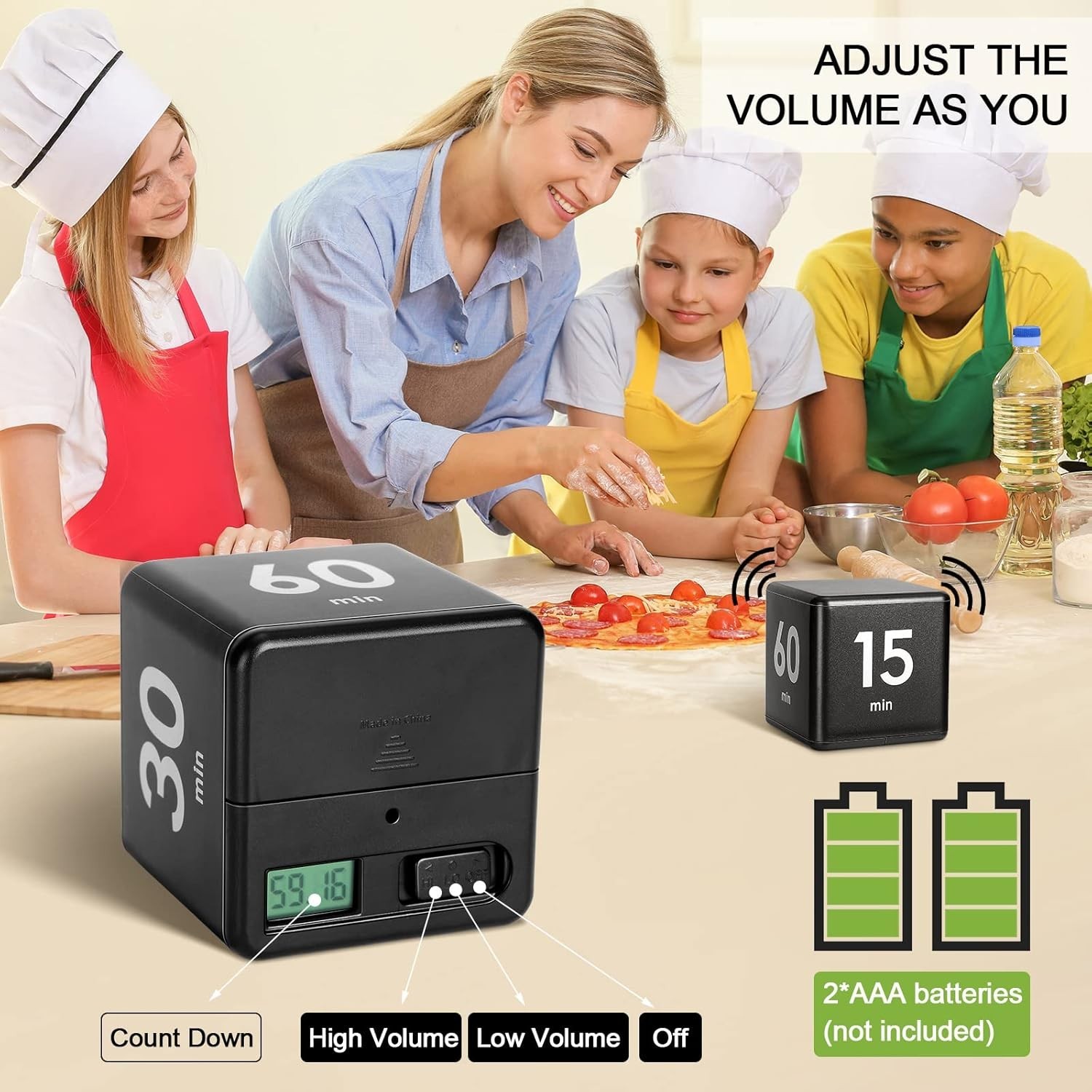 Compact Black Gravity Sensor Timer - Effective Time Management for Home & Office
