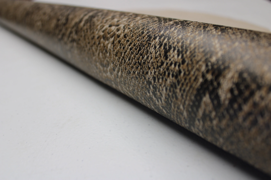 PYTHON PRINTED LEATHER Brown : Genuine Leather 2.5-3 oz. - Perfect for Handbags