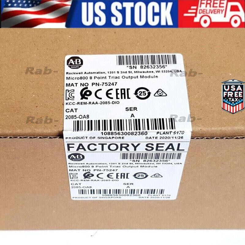 New in Box Allen-Bradley 2085-OA8 Triac Output Module Micro800 8pt US Free Tax