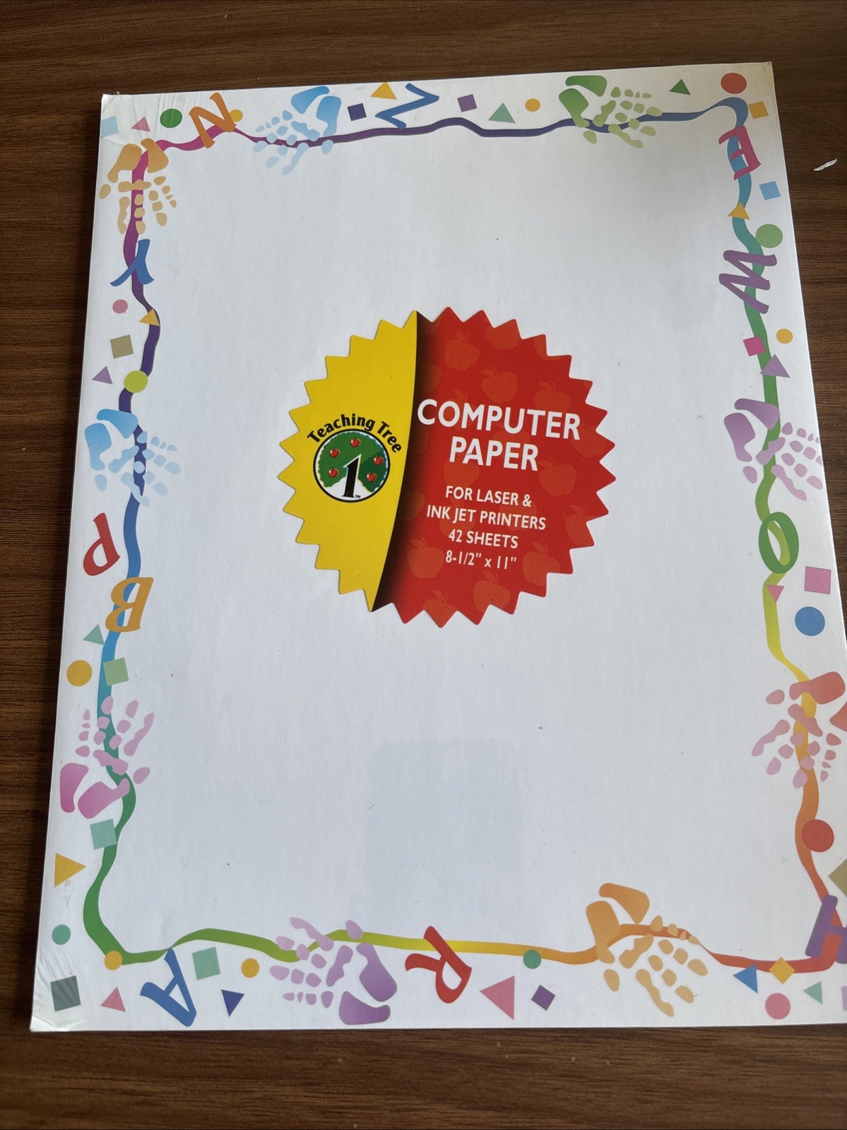 NWT Vintage Teaching Tree Computer Paper School Theme 42 Sheets