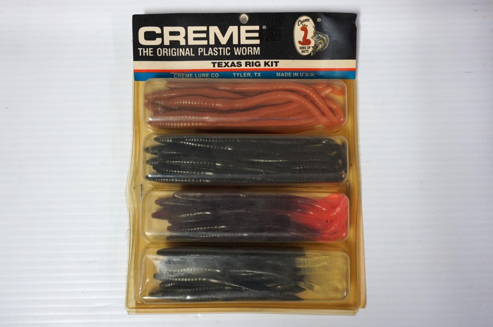 Creme Bait Texas Rig Kit - (40) - 6" Scoundrel Soft Plastic Fishing Worms