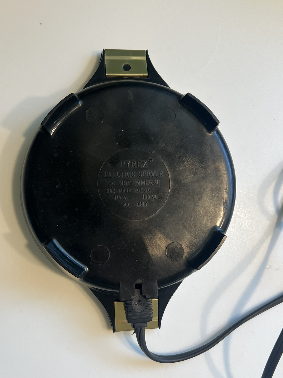 Vintage PYREX Electric Server Hot Plate Pad Compass Pattern Tested Model CECC