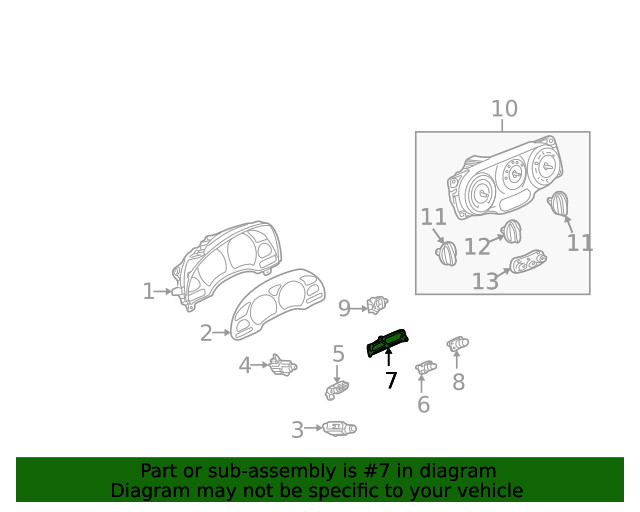 Genuine GM Fog Lamp Switch Bezel 22688942