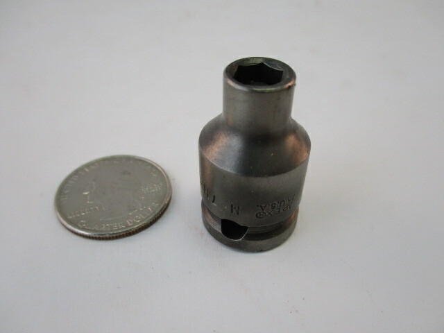 NEW APEX USA 7 mm Impact Magnetic Socket Bit 6 Point 3/8" Drive # M-7mm43, NOS