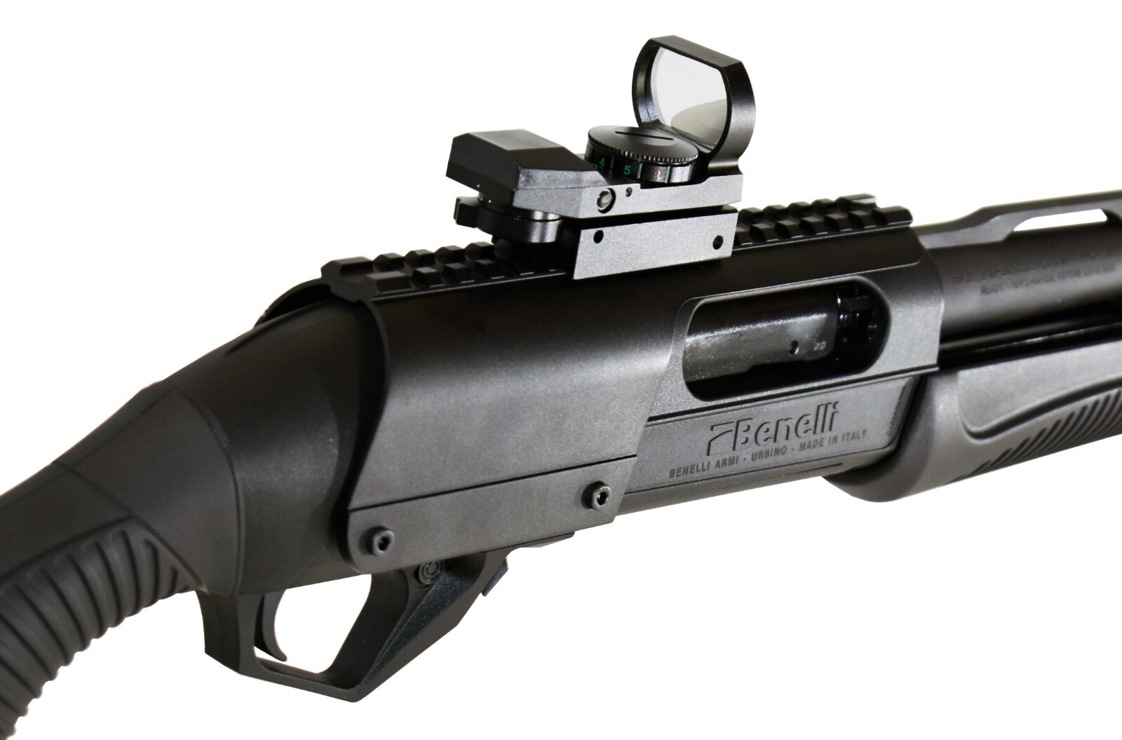 Trinity picatinny rail saddle compatible with Benelli nova 12 gauge pump hunting