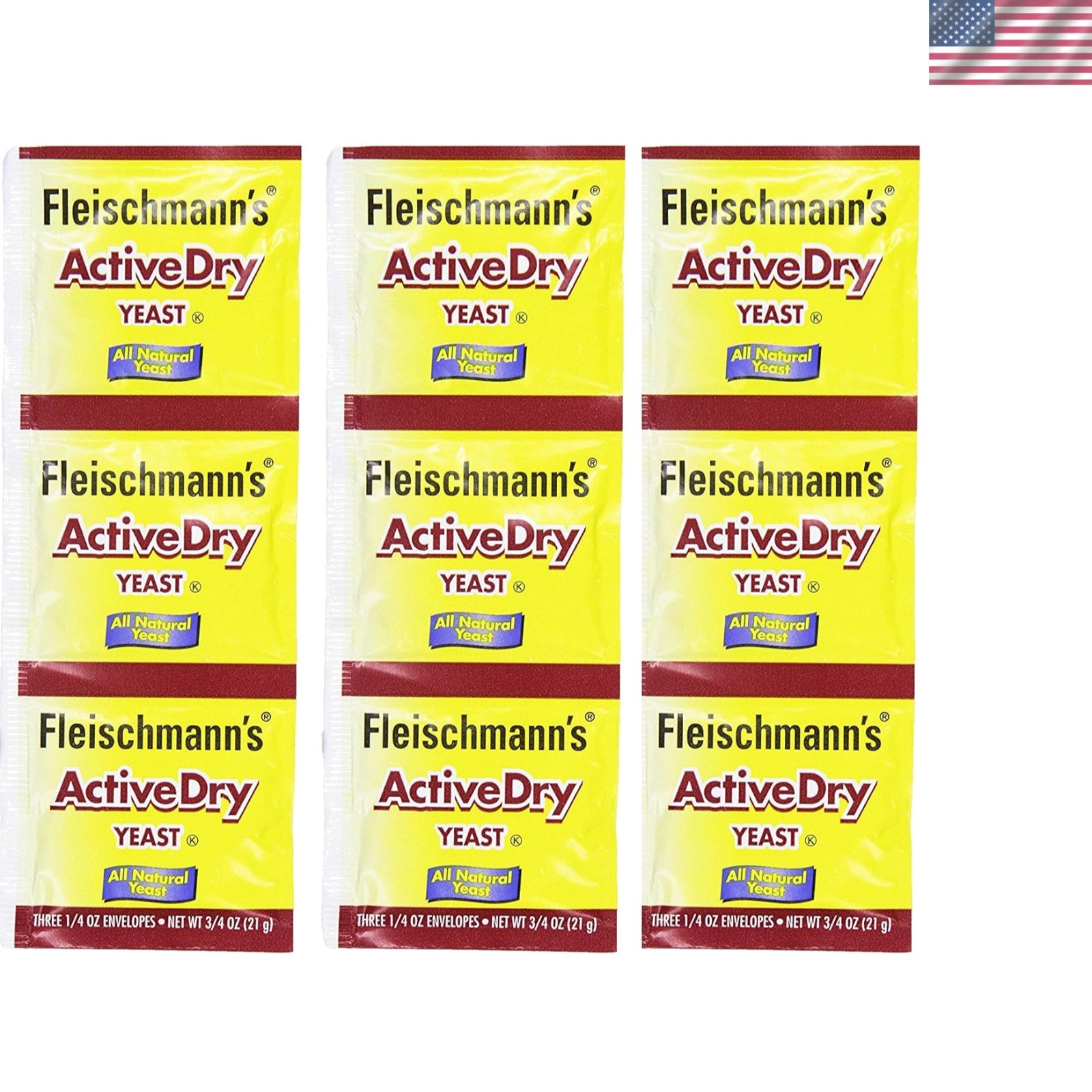 Fleischmann's  Active Dry Yeast, 9 x 0.25 Oz Packets for Consistent Rise