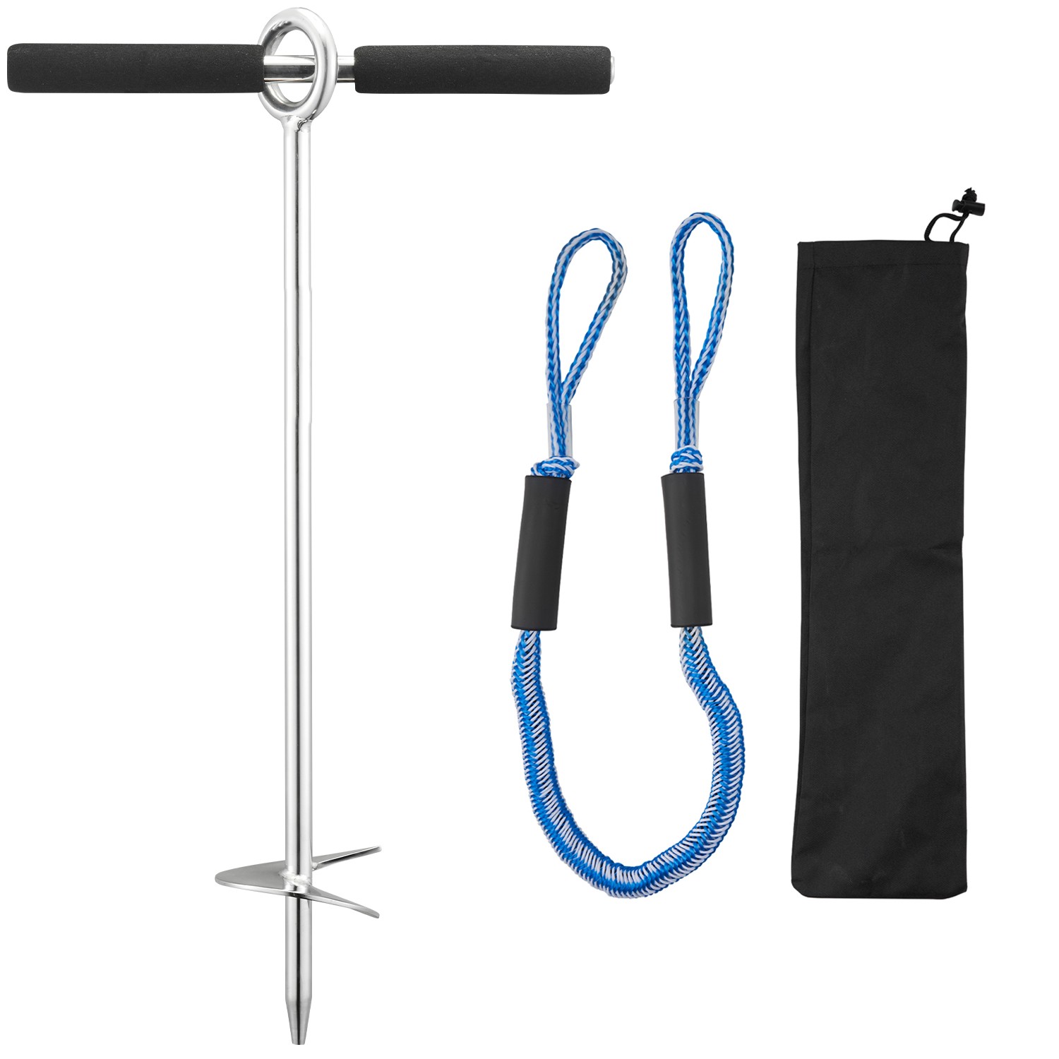 Uimoso 18Inch Boat Anchor Sand Screw in Anchor Shallow Water Beach Auger Anchor
