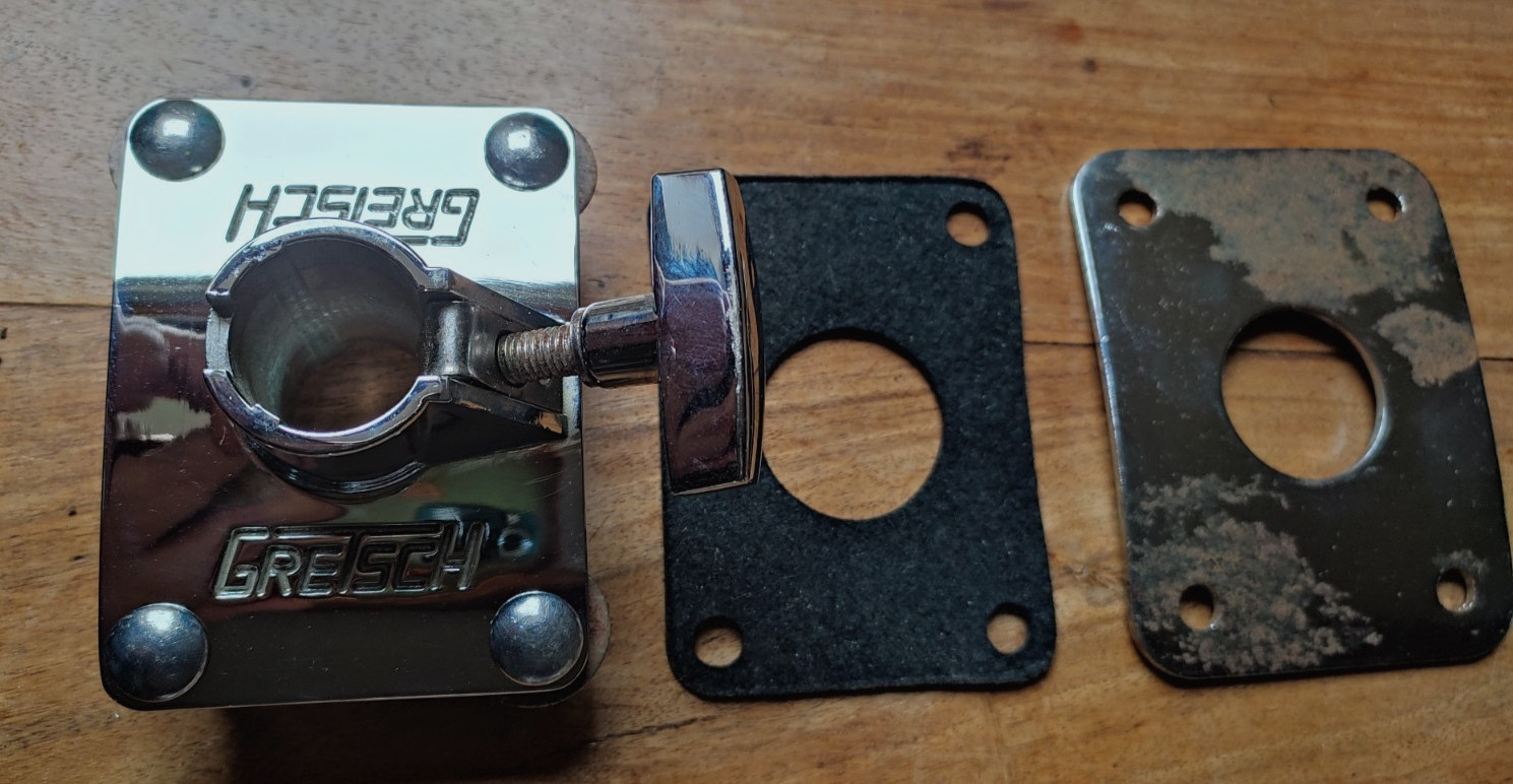 bass drum bracket GRETSCH VINTAGE bass drum tom mounting holder 1980's