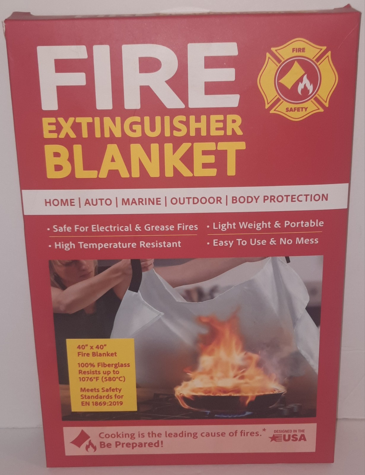 Emergency Safety Fire Extinguisher Blanket 40" x 40"