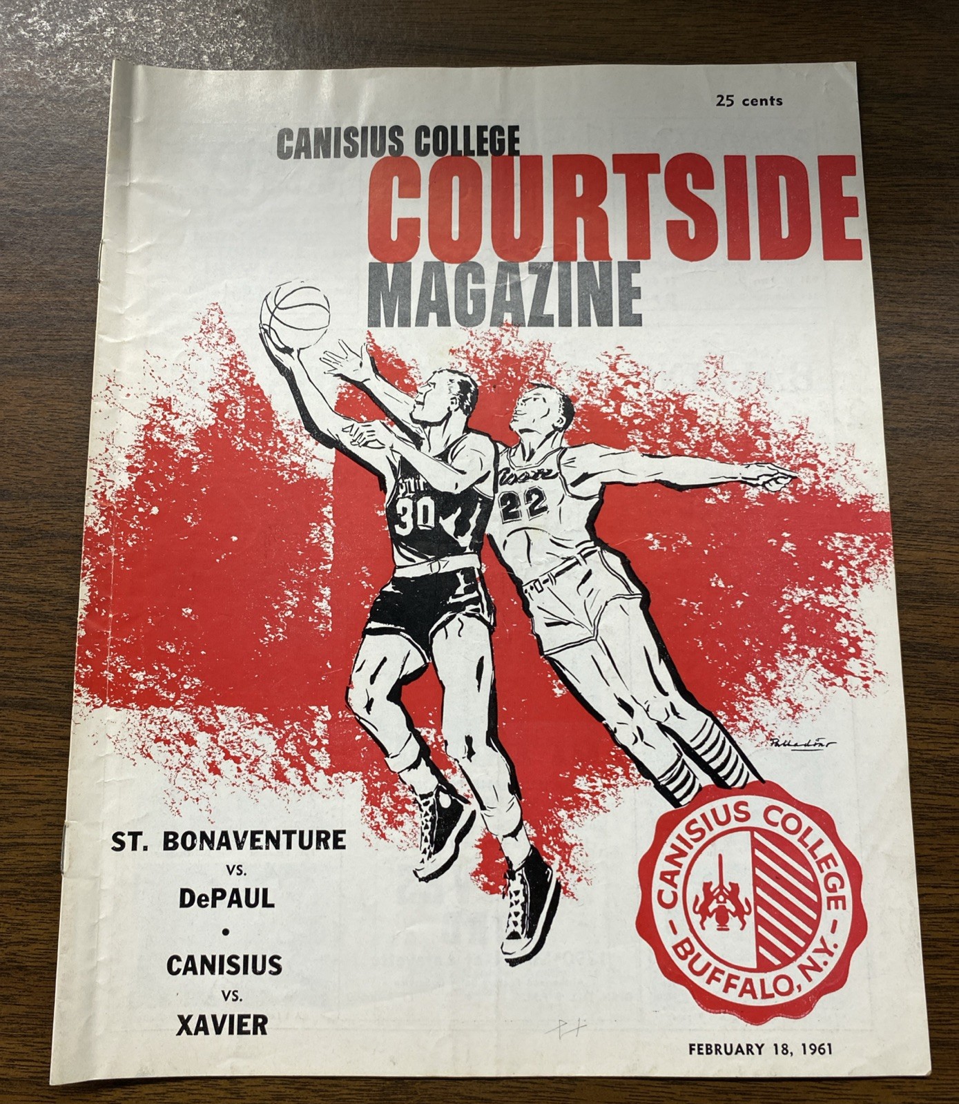 RARE 1961 NCAA Basketball Program Canisius St Bonaventure Xavier Depaul