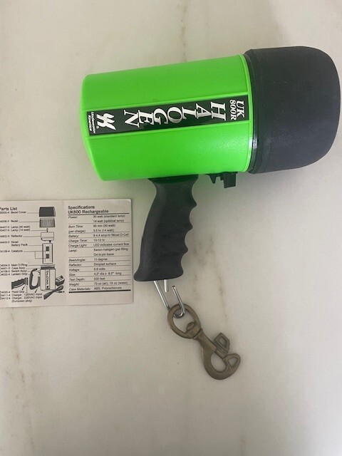 Underwater Kinetics UK 800R Halogen Night Diving Light Lime Green