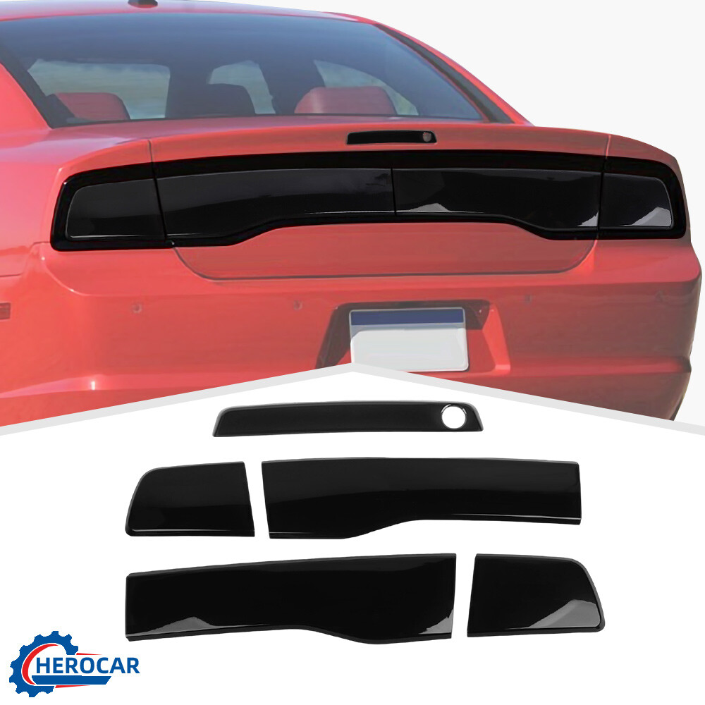 Smoke-Tinted Taillight Third High Brake Light Cover Trim For Dodge Charger 11-14