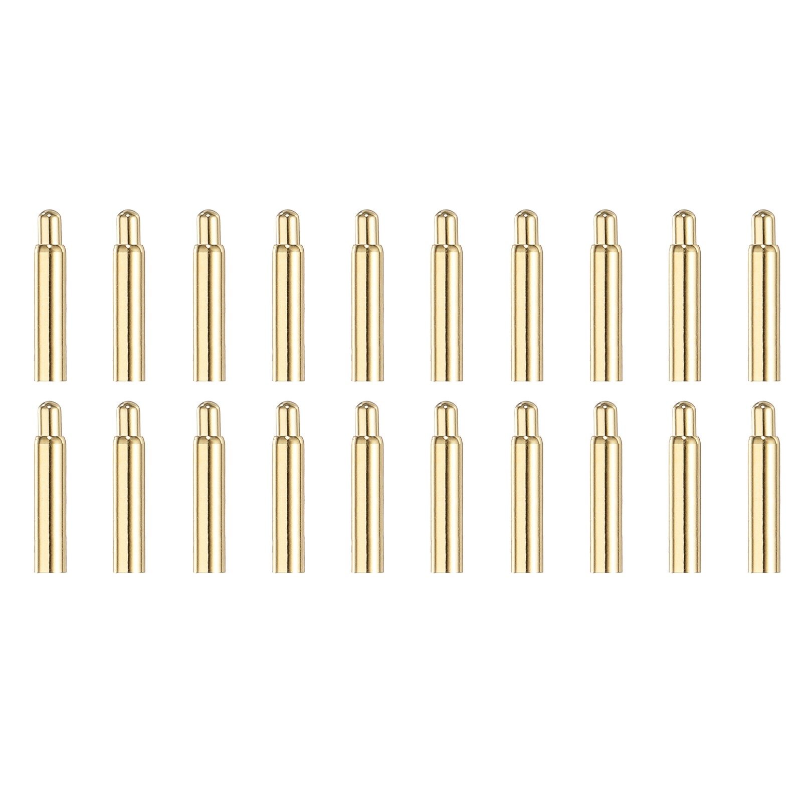 40Pcs 11mm Spring Test Probe Pin, Gold Plated Spring Loaded Thimble Pins