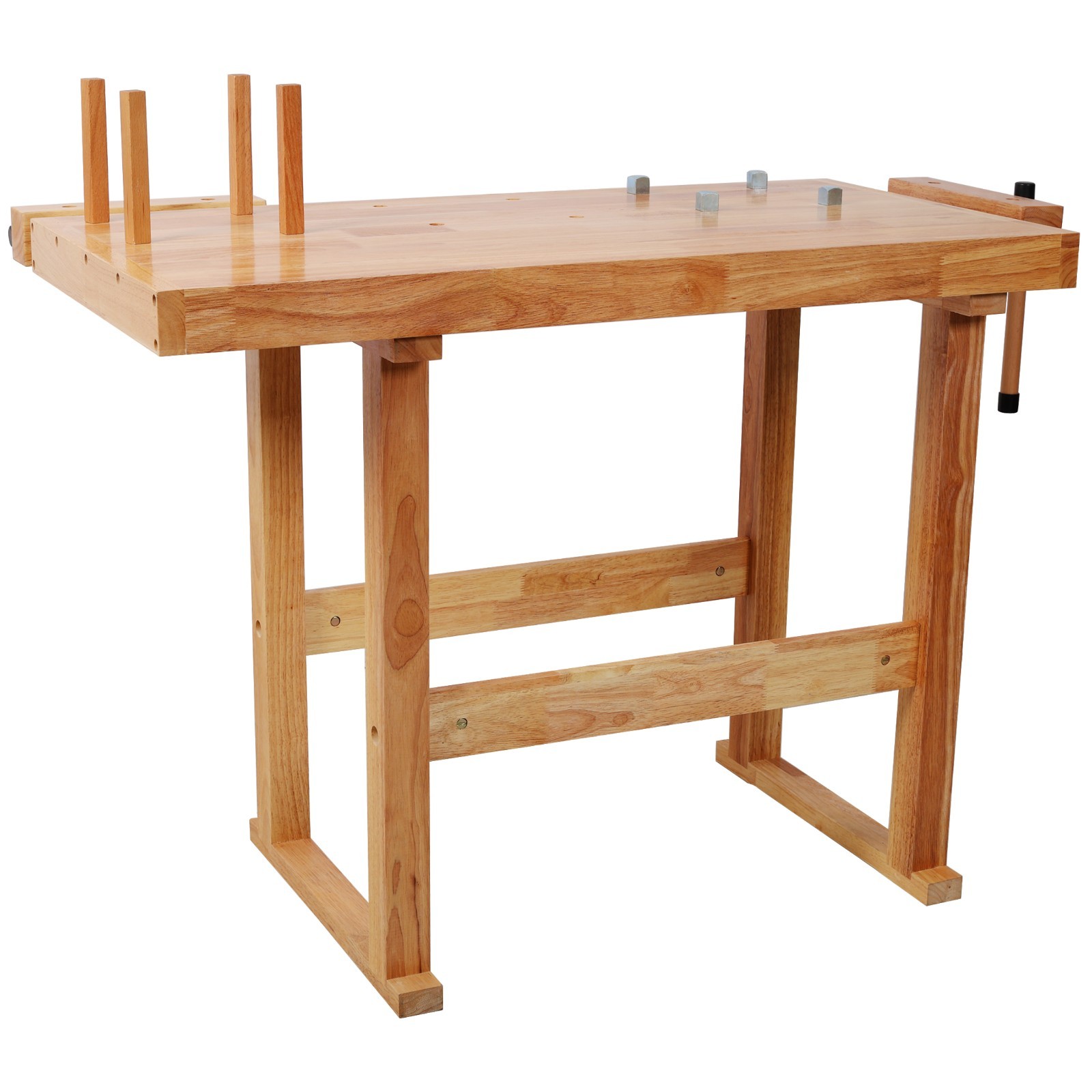 Heavy Duty 40" Wood Workbench 330Lbs Capacity with Adjustable Handle