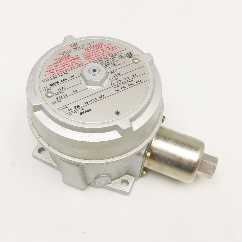United Electric Controls Inc. 95715 152 480V 15A Pressure Switch 5-50PSI