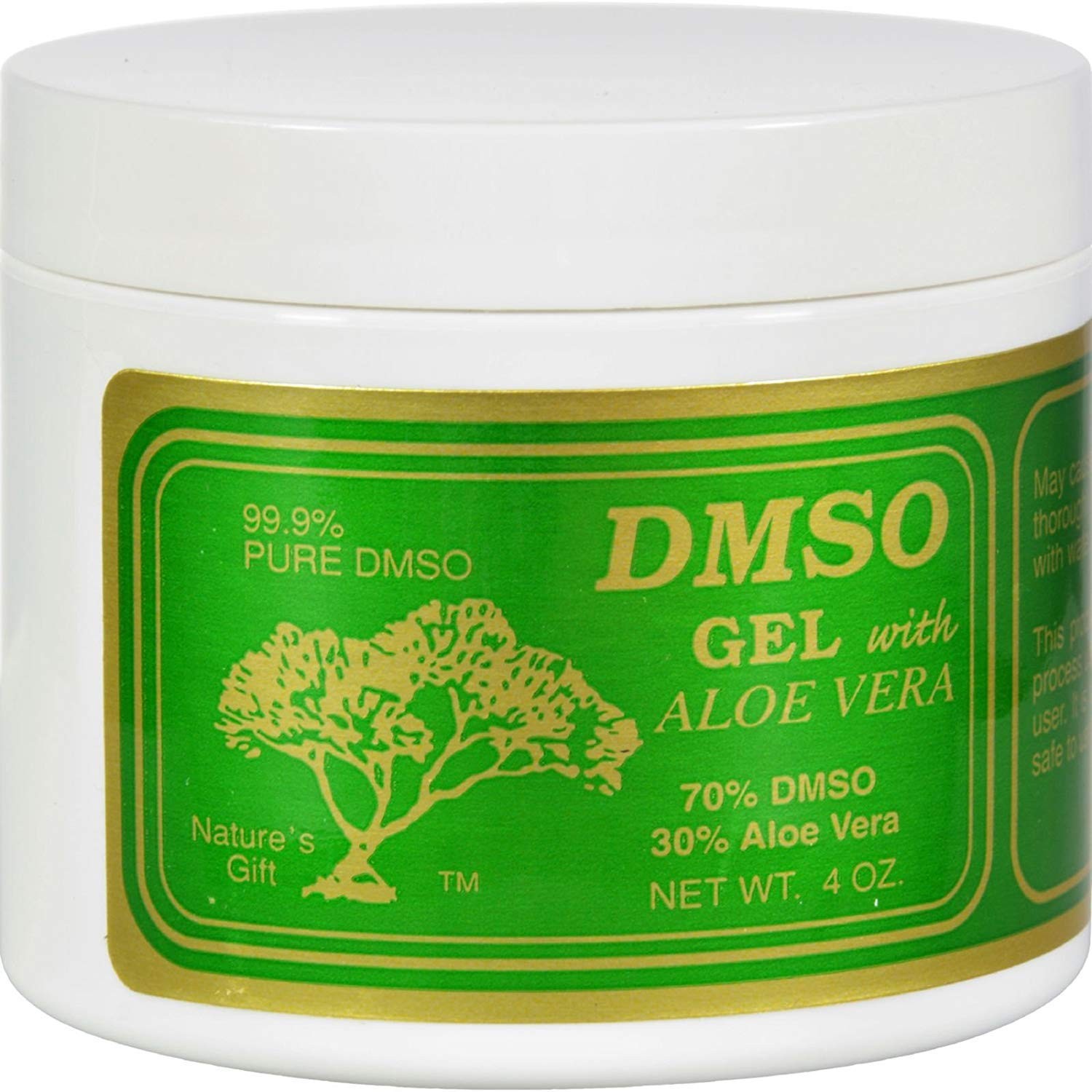 DMSO Gel with Aloe Vera - 99.9% Pure 4oz Skin & Pain Relief