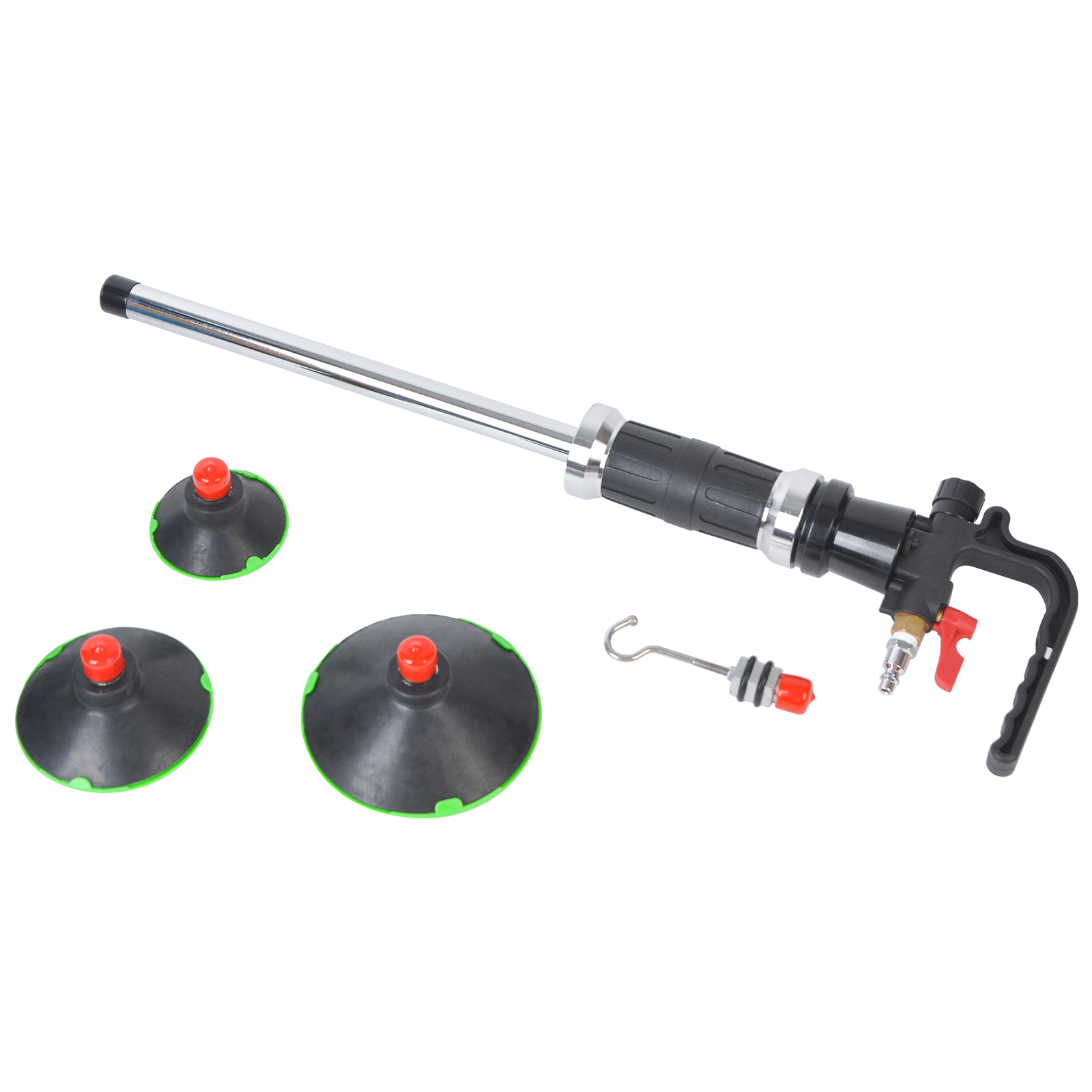 Pneumatic Suction Dent Puller Car Body Panel Dent Repair Tool w/ 3 Suction Cups