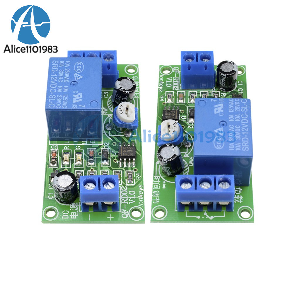 DC 12V NE555 0~60 Seconds Delay Timer Time Switch Adjustable Time Relay Module