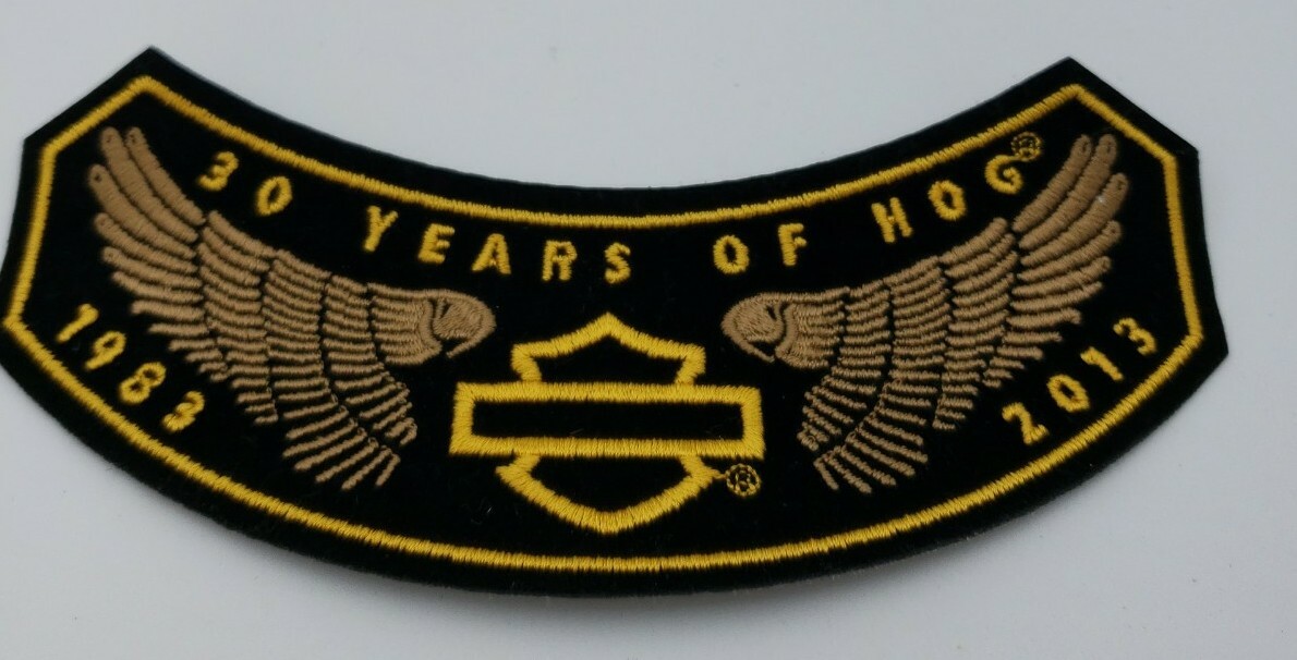 2013 Harley Davidson HOG Cloth Patch 30 Years  1983 2013 New Embroidered