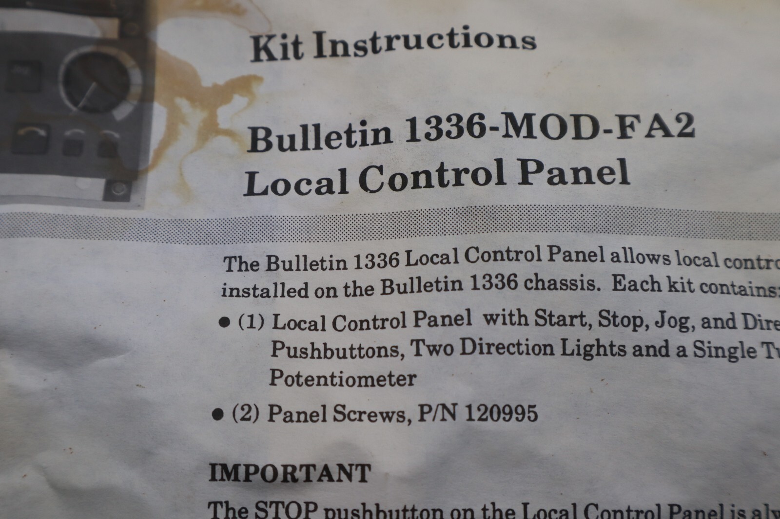 Allen Bradley 135466 Operator Keypad Panel Board #2344