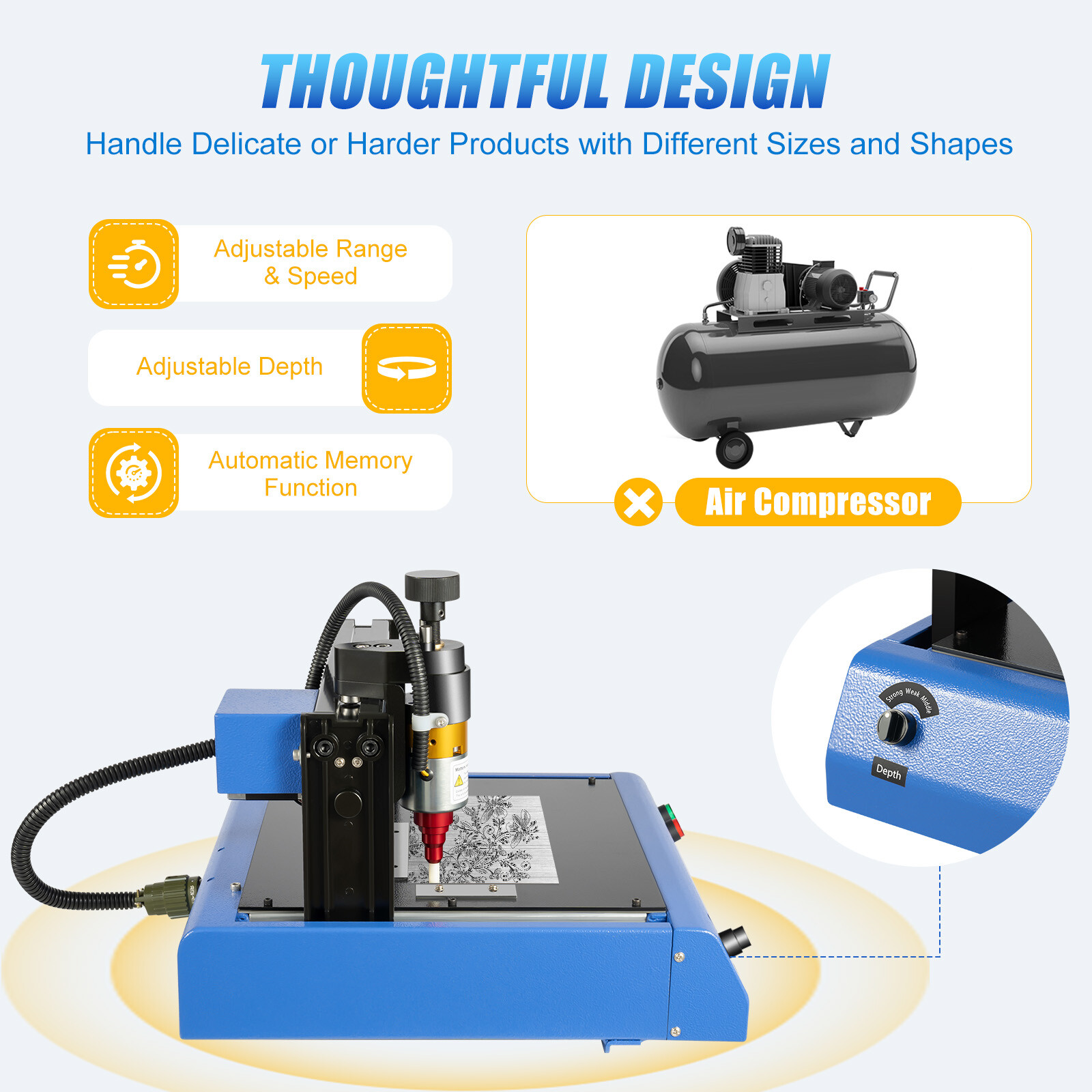 400W Electric Metal Marking Machine Dot Peen 200x150mm for Number Letter New USA