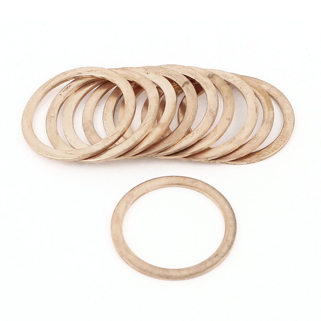 10Pcs 30mm Inner Dia. Flat Copper Washer  Seal Spacer