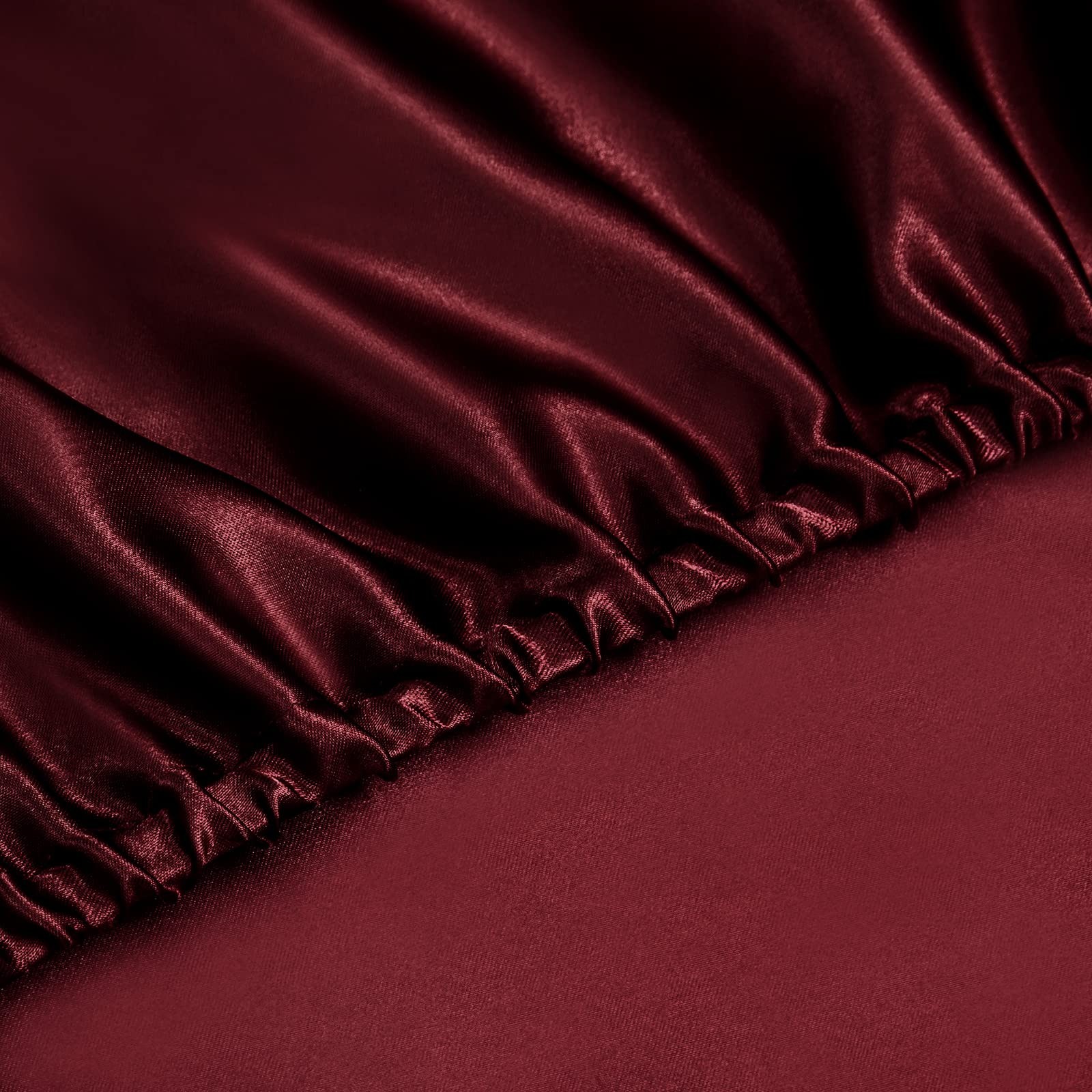 P Pothuiny Satin Fitted Sheet Queen Size, 1 Single Fitted Sheet Only, Extra Soft