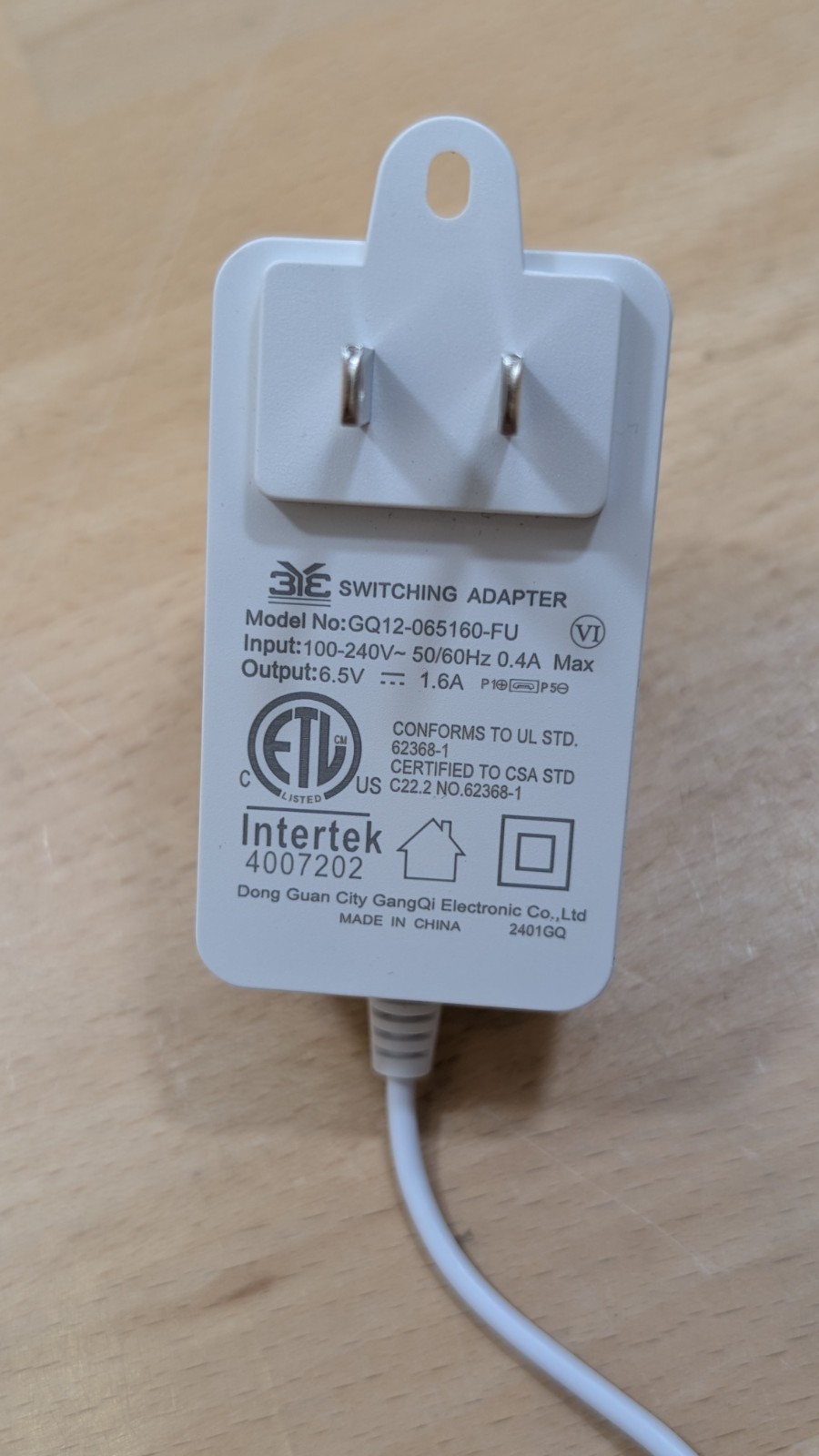 Power Supply Adapter Cord for SimpliSafe Security SSBS3 BS3W Base Station