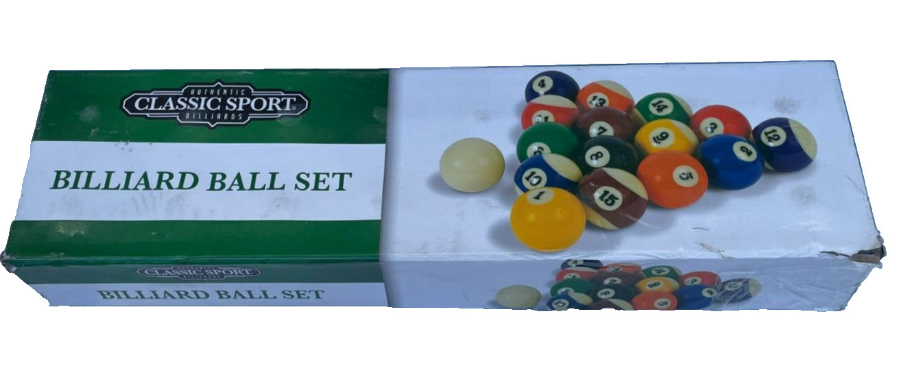 Authentic Classic Sports Billiard Ball Set Official Size Pool