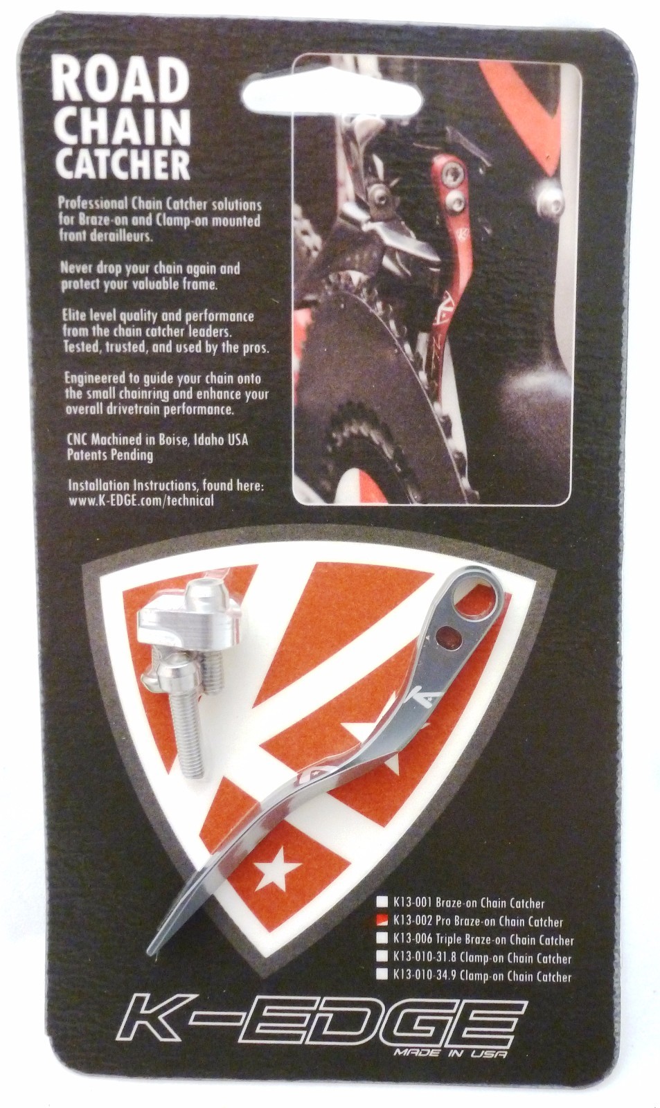 K-Edge Pro Braze On Chain Catcher Gunmetal K Edge