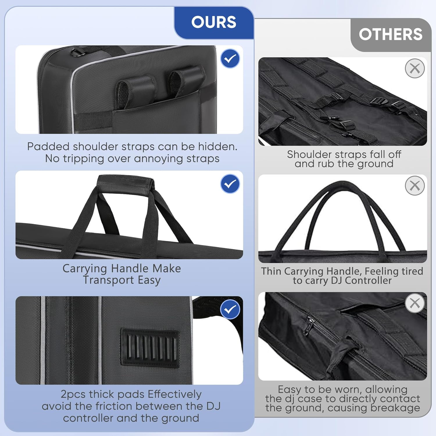 DJ Controller Bag Compatible with DDJ FLX10 / 1000 / REV7 / REV5 / SC LIVE 4, DJ