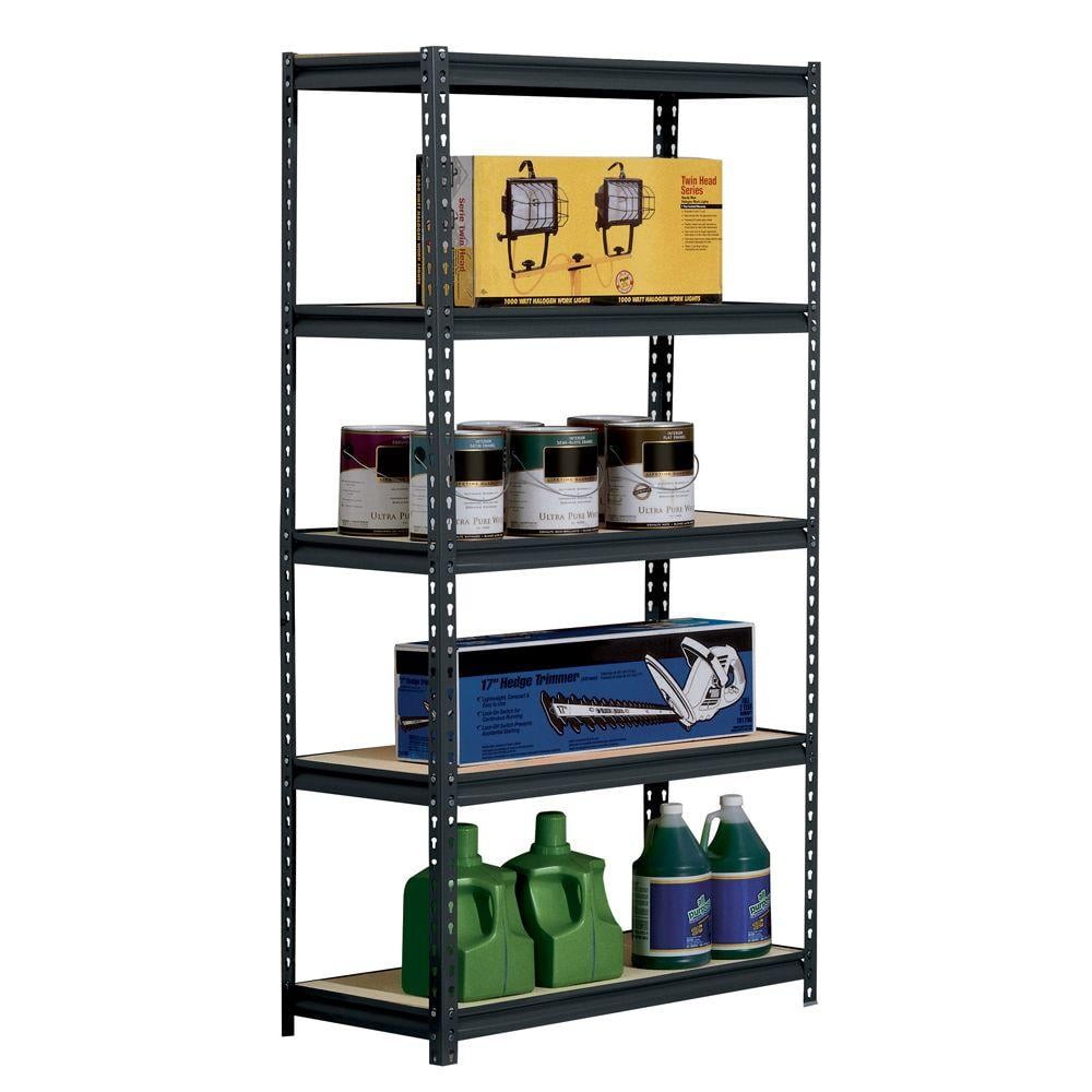 Heavy Duty Muscle Rack 5-Shelf Adjustable Steel Shelving Unit Rack 72"x 46"x 18"