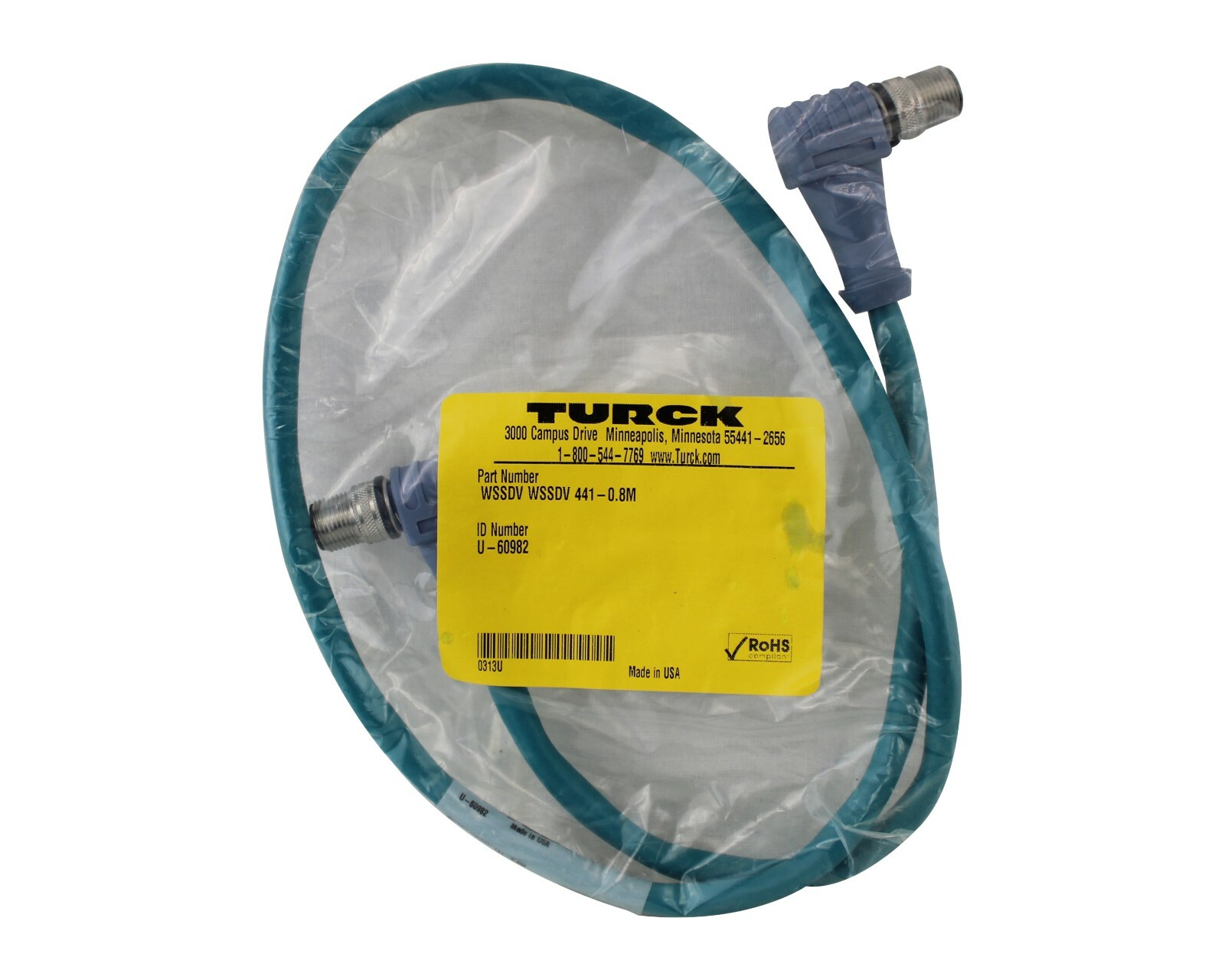 TURCK CABLE WSSDV WSSDV 441-0.8M, U-60982, NEW