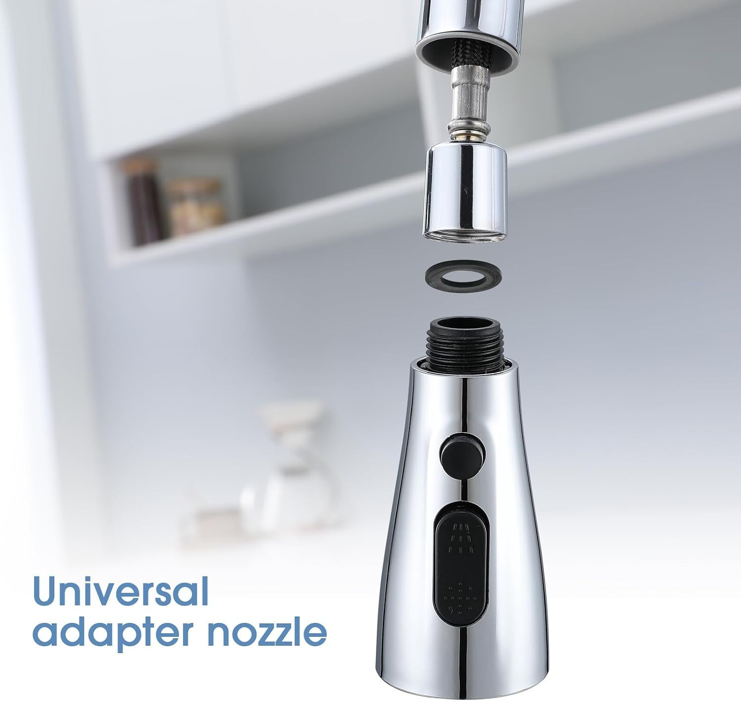 Kitchen Faucet Sprayer Head Replacement 3 Function Pull Down Sink Spray Head