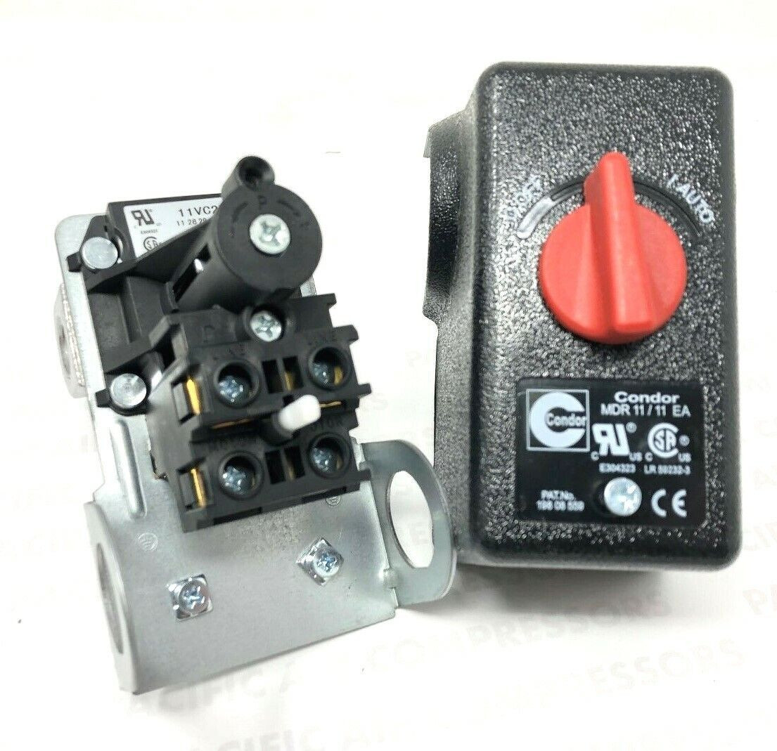 5140119-56 AIR COMPRESSOR PRESSURE SWITCH 105-135 PSI 4 PORT 26 AMPS
