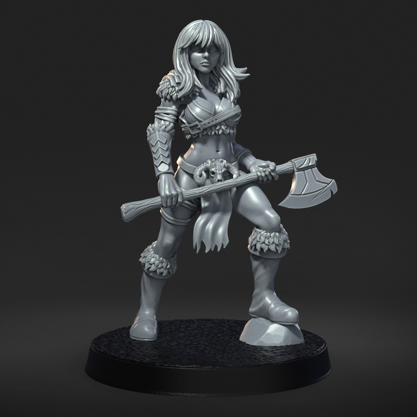 Dungeons and Dragons - Playable Character - Female Human - Fighter, Barbarian